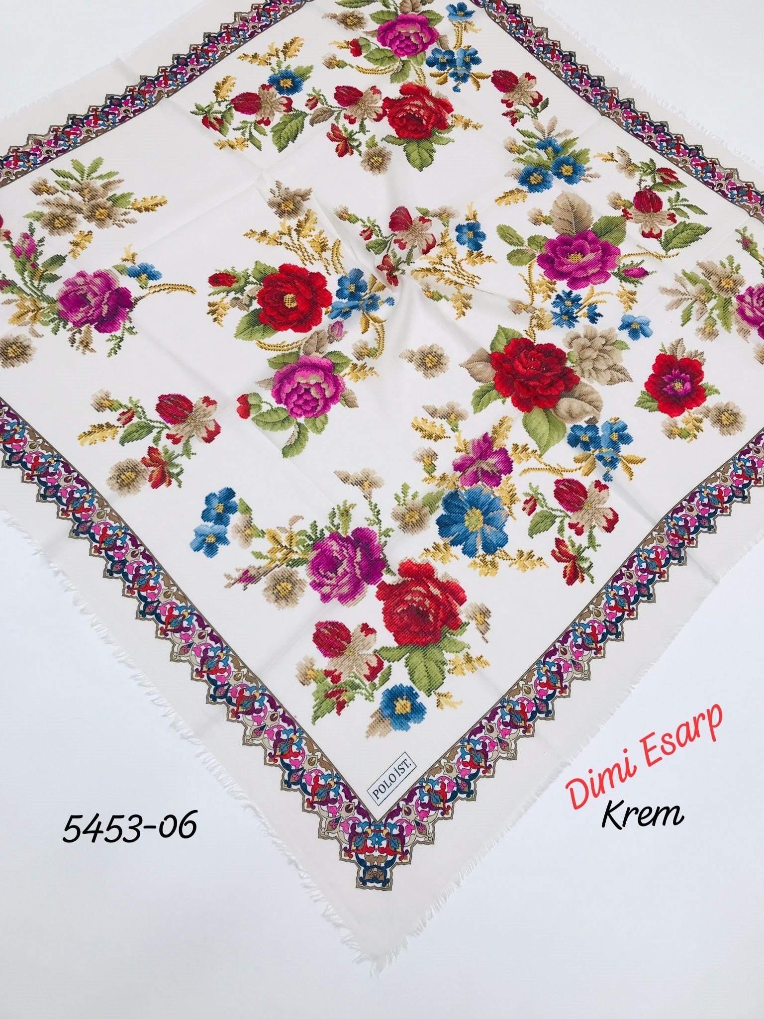 5453 Dimi Flamlı Eşarp