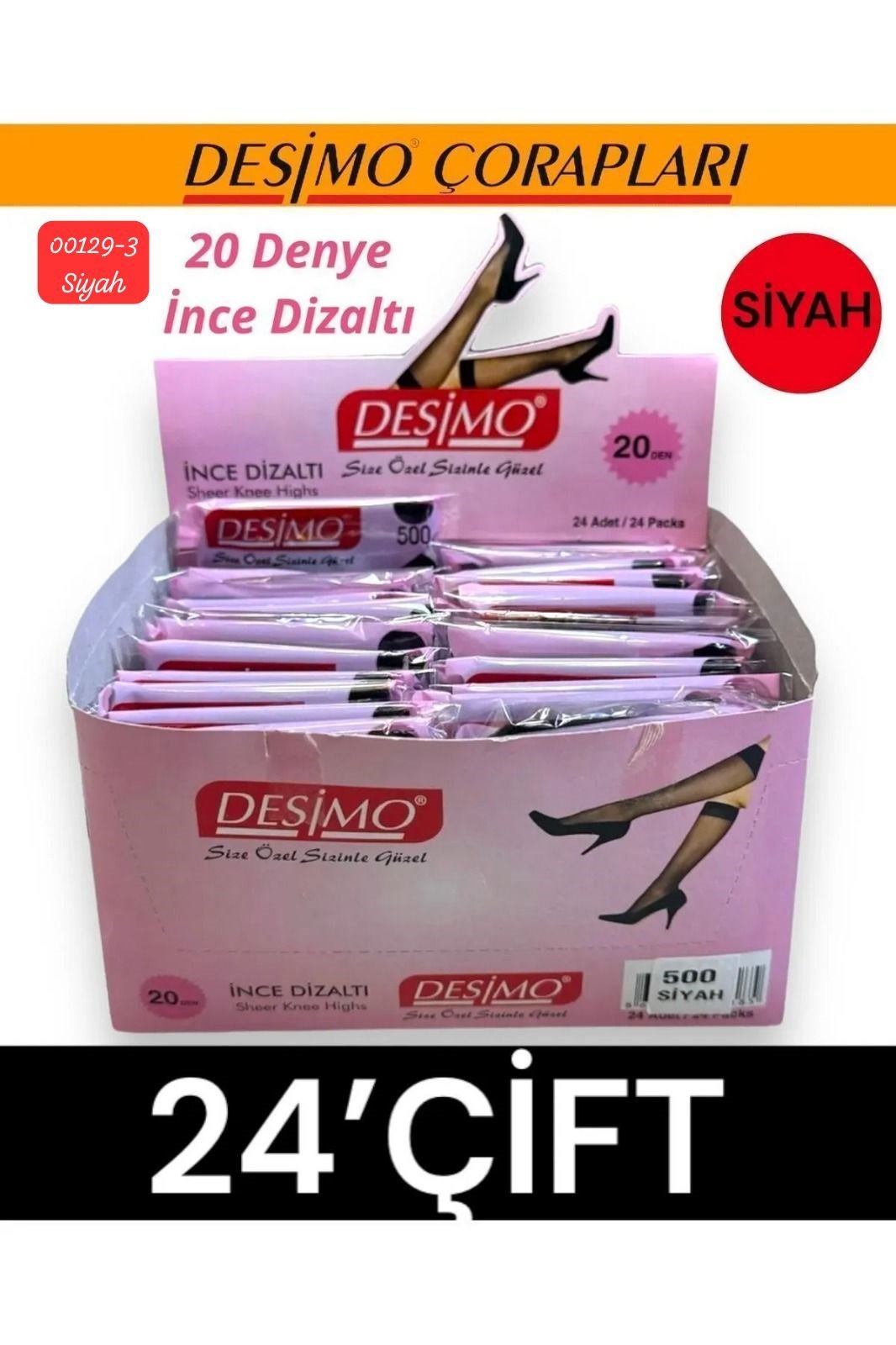 00129 Dizaltı Çorap 24 lü Paket