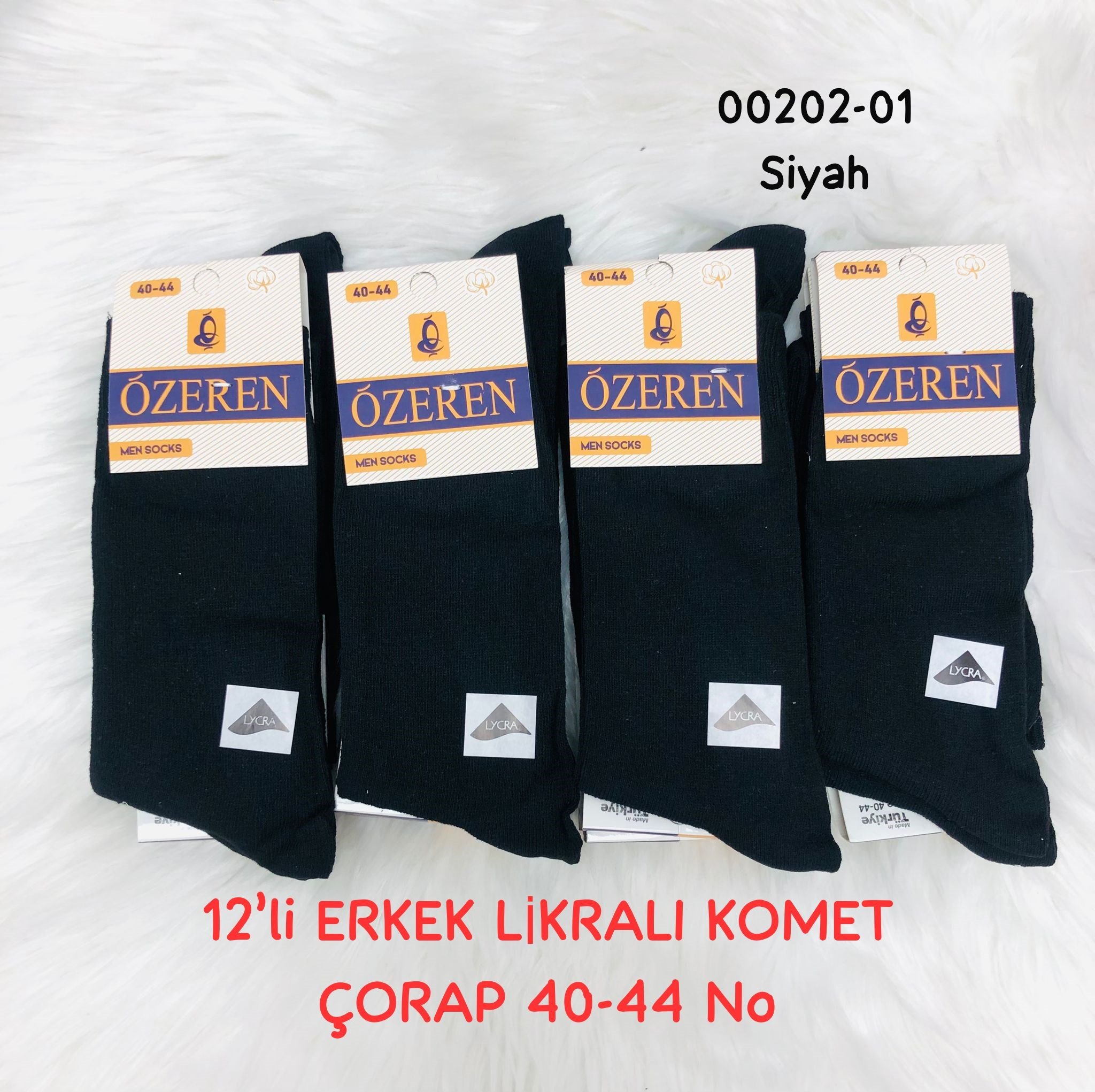Erkek Likralı Komet Çorap