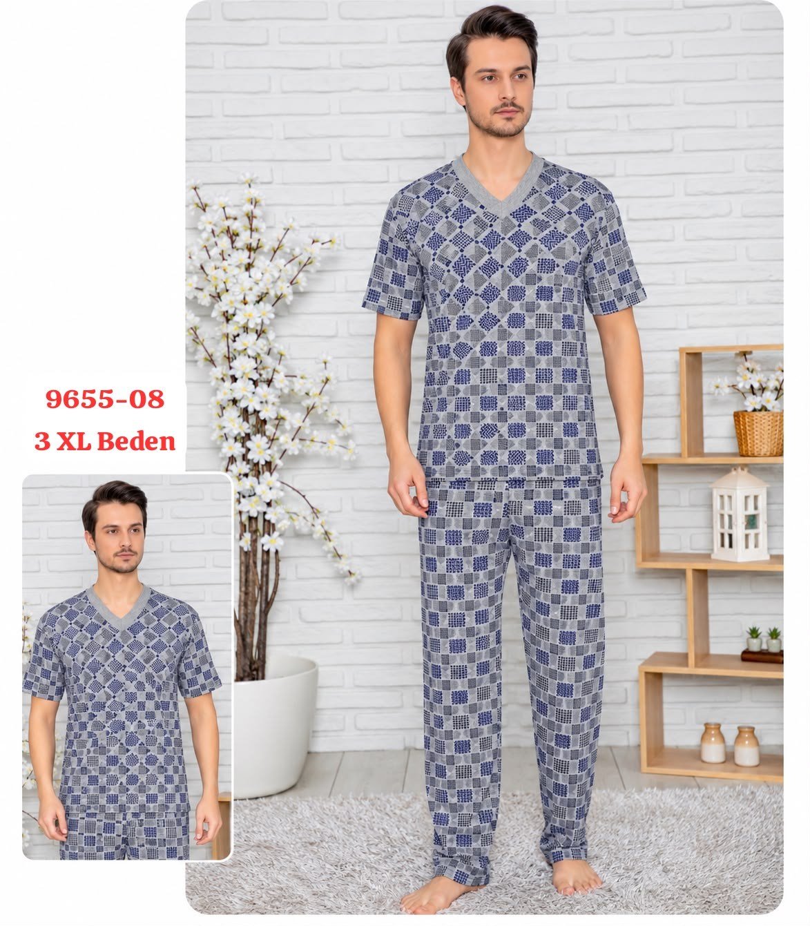 Erkek Pijama Takımı Alt Üst