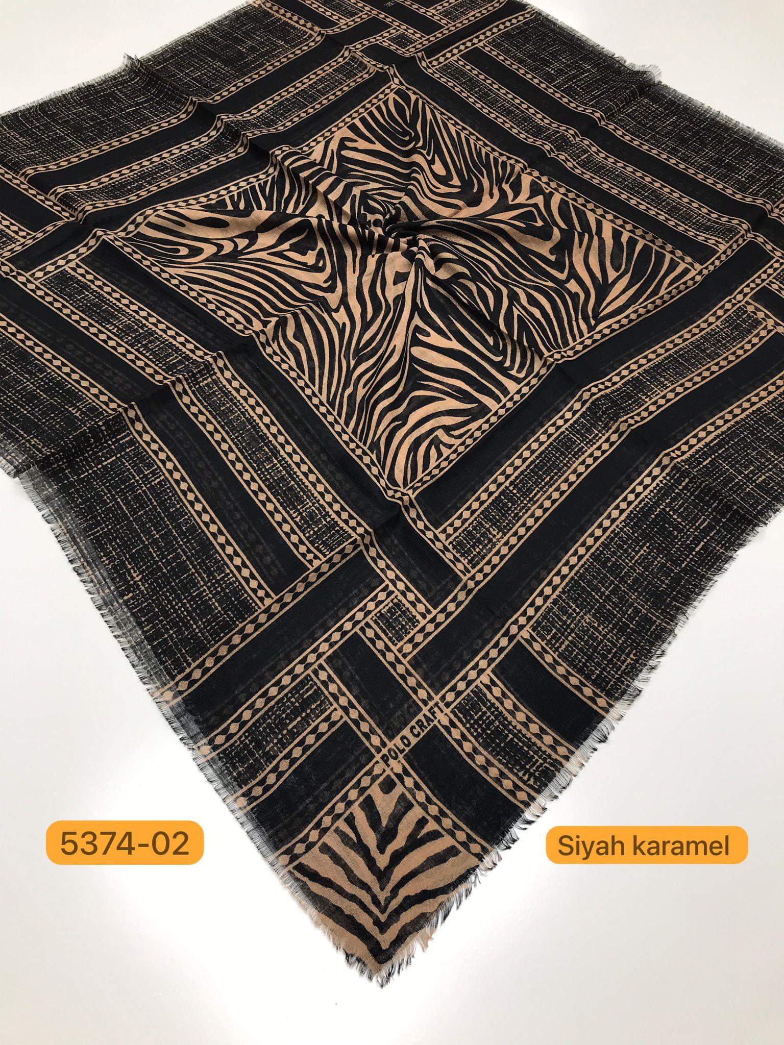 5374 Flamlı  Pamuk Eşarp