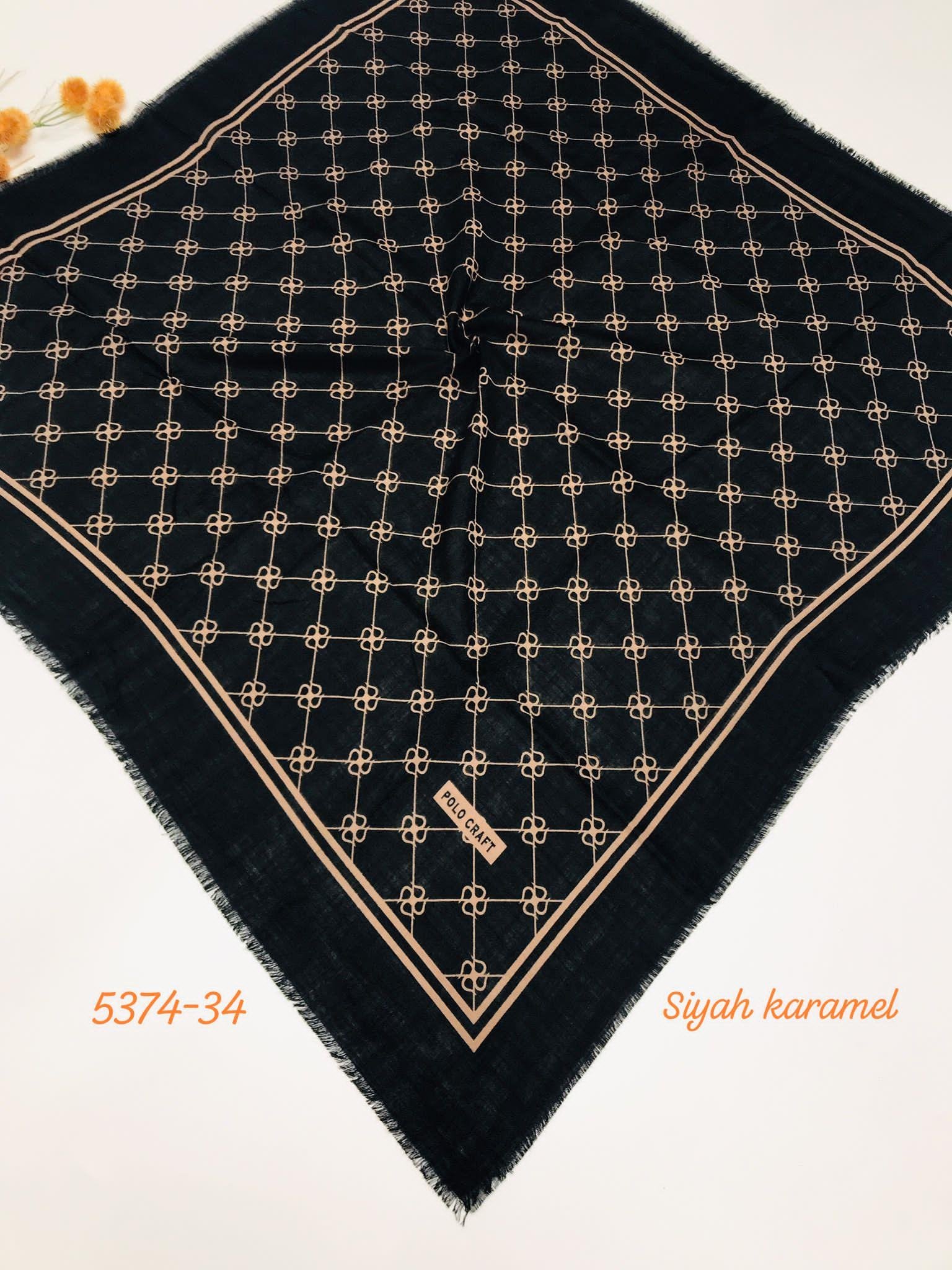 5374 Flamlı  Pamuk Eşarp