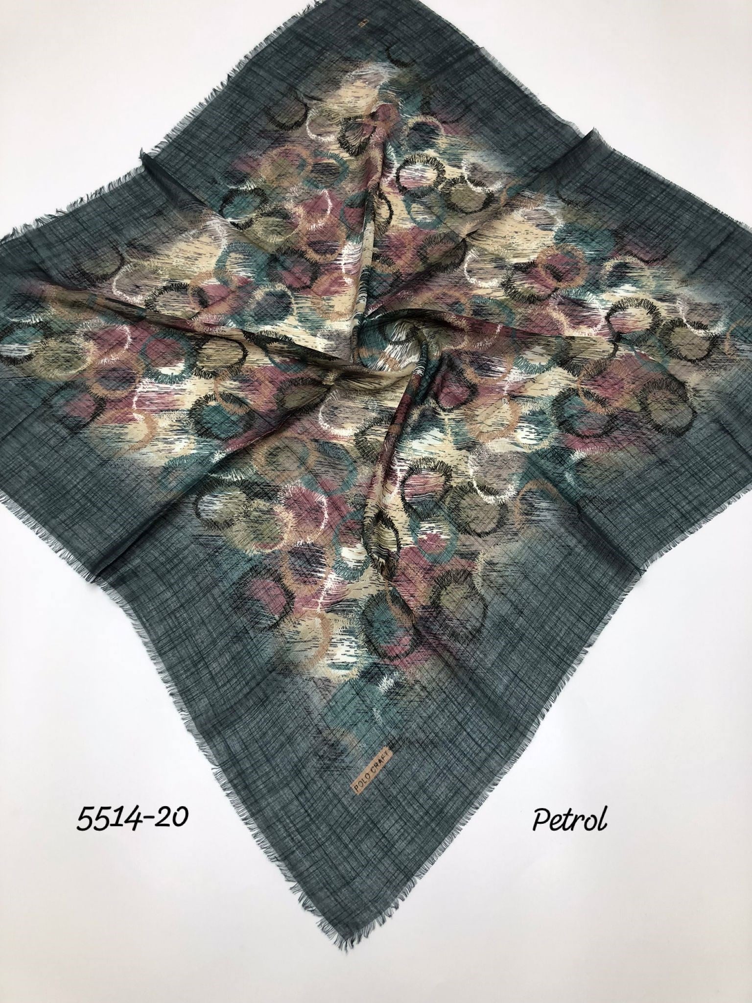 5516 Flamlı  Pamuk Eşarp