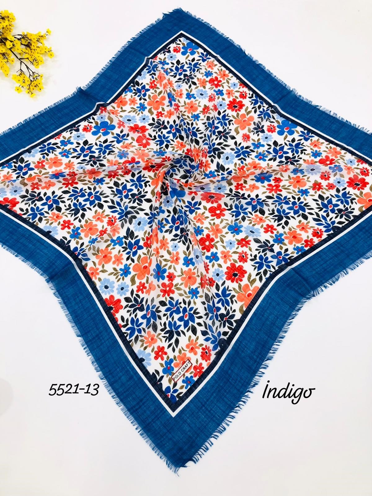 5521 Flamlı  Pamuk Eşarp