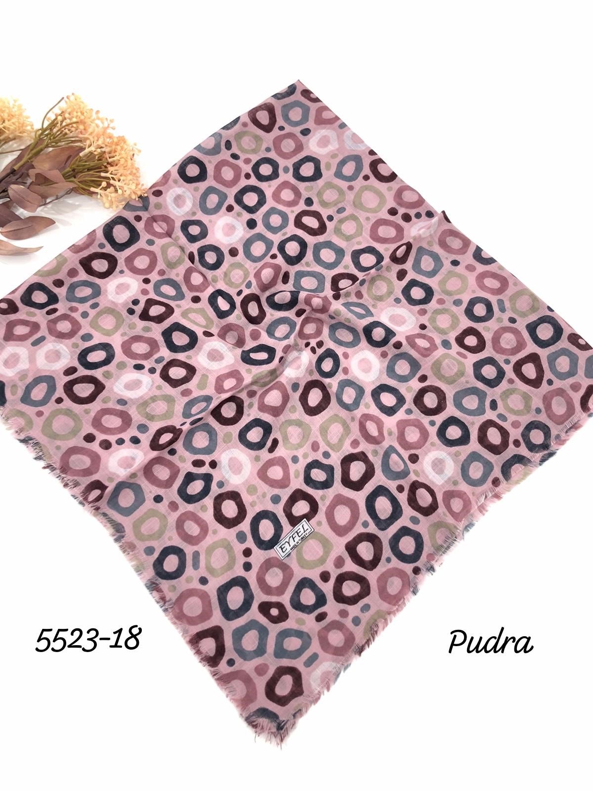 5523 Flamlı  Pamuk Eşarp