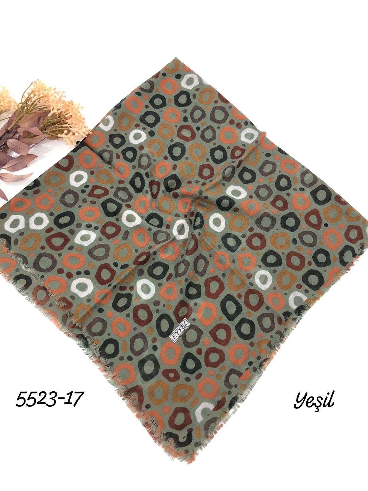 5523 Flamlı  Pamuk Eşarp