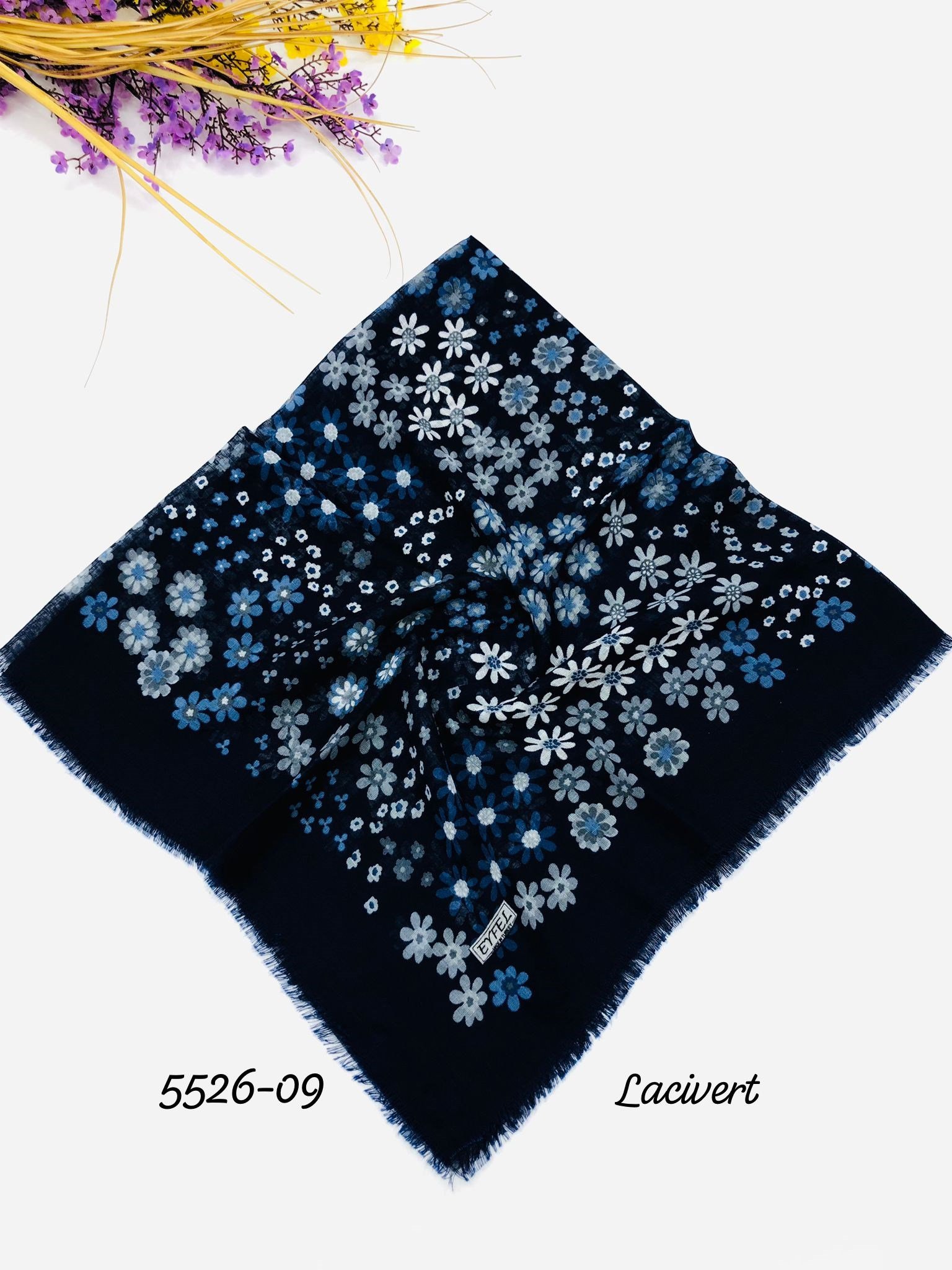 5526 Flamlı Pamuk Eşarp