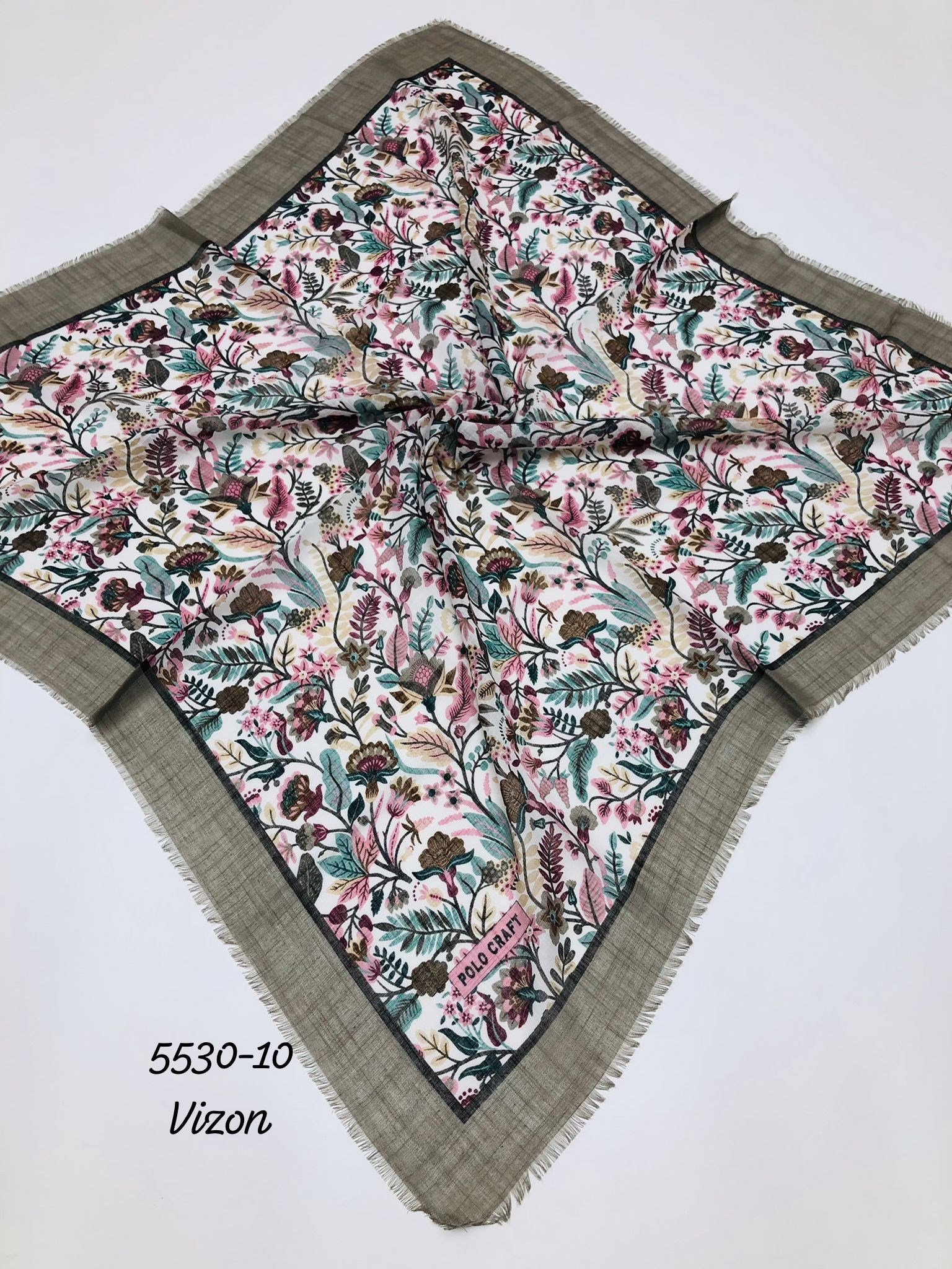 5530 Flamlı Pamuk Eşarp