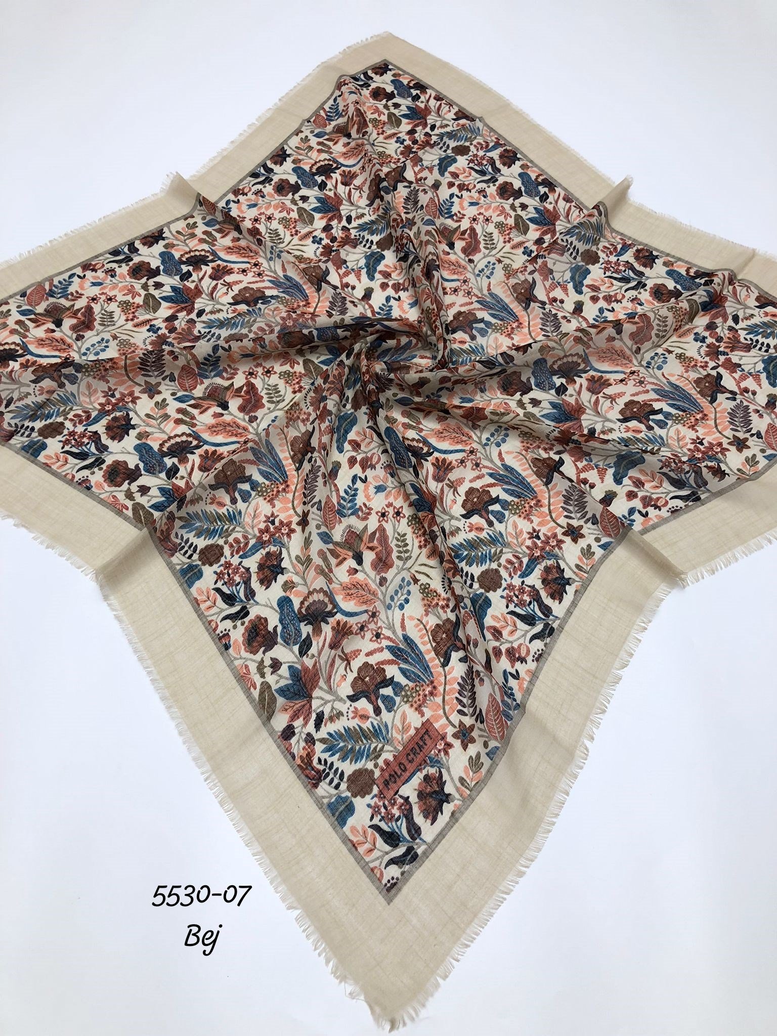 5530 Flamlı Pamuk Eşarp