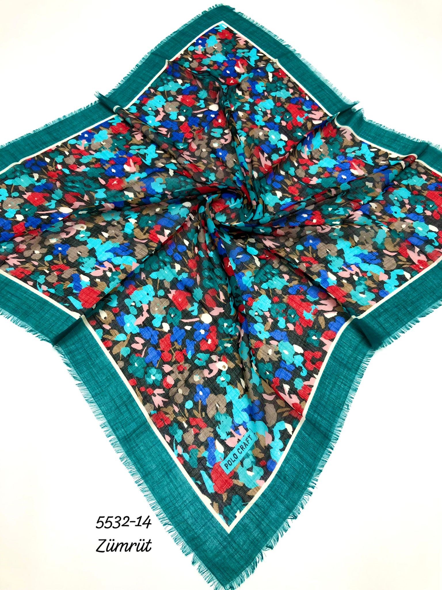 5532 Flamlı Pamuk Eşarp