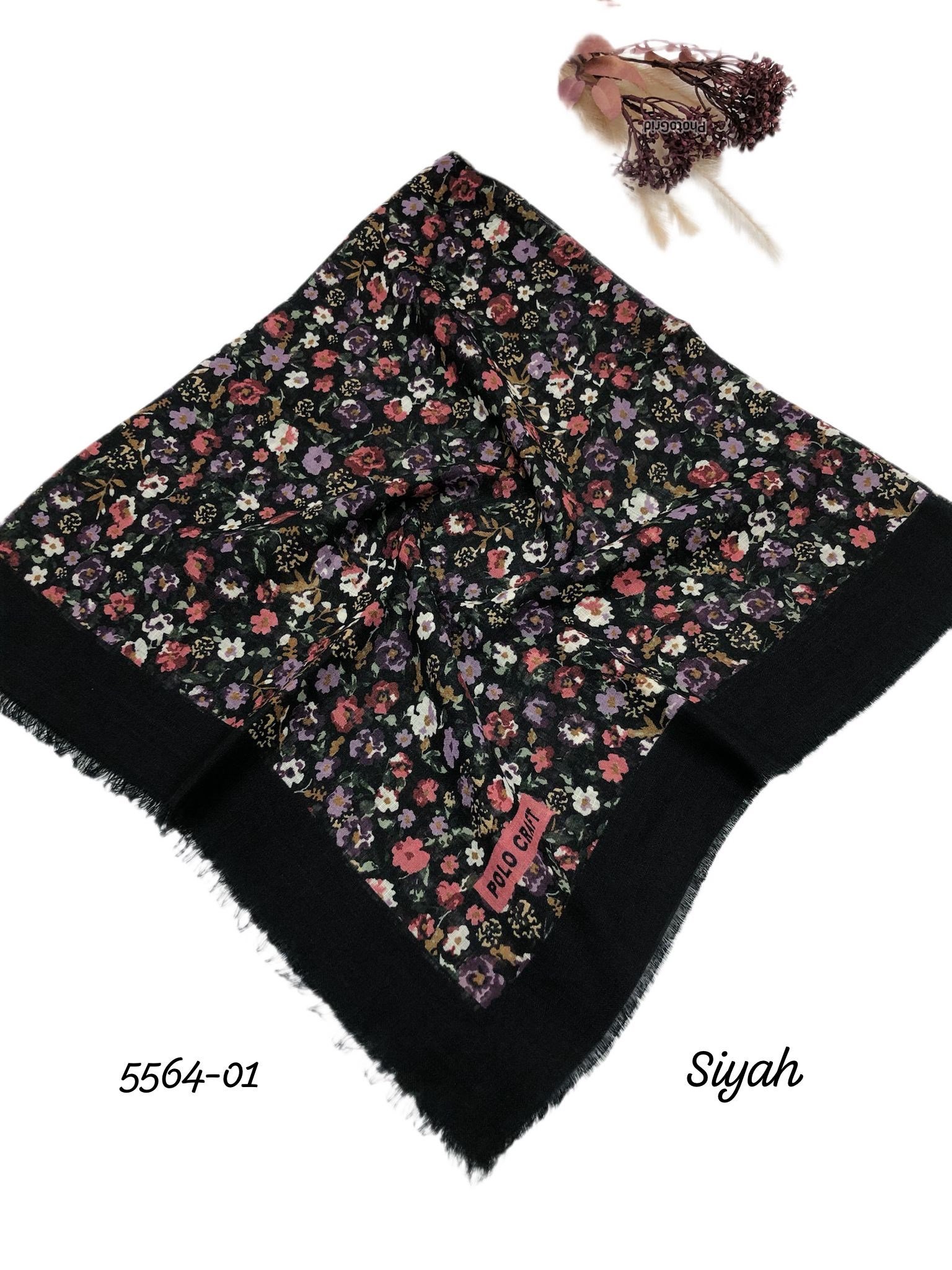 5564 Flamlı Pamuk Eşarp
