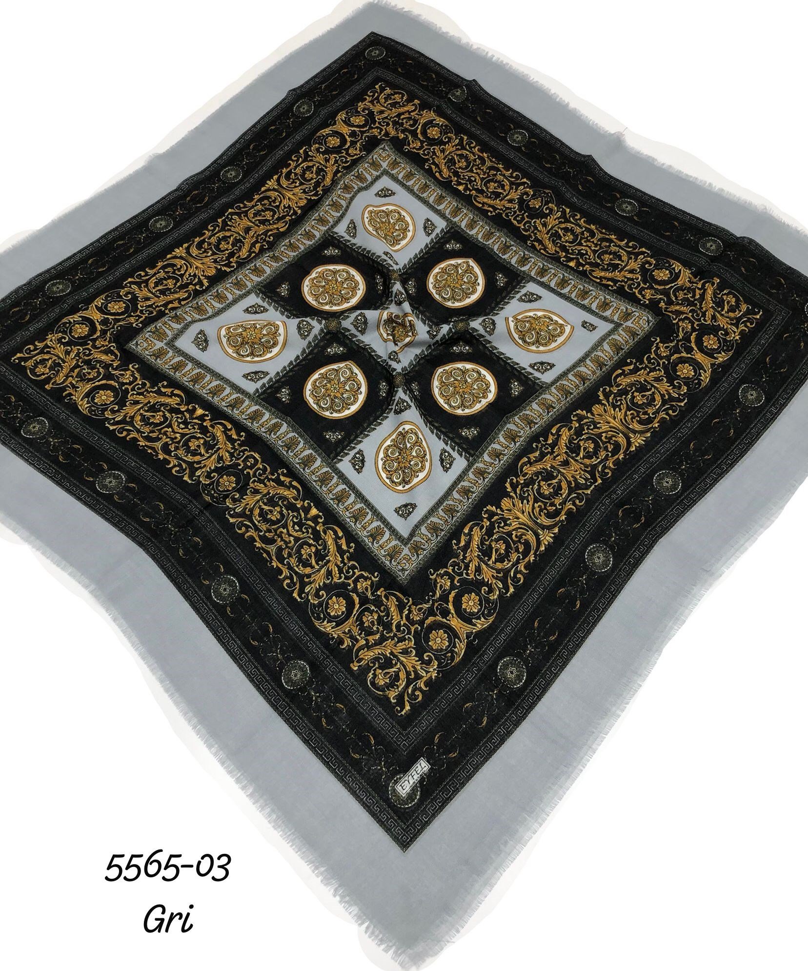 5565 Flamlı Pamuk Eşarp