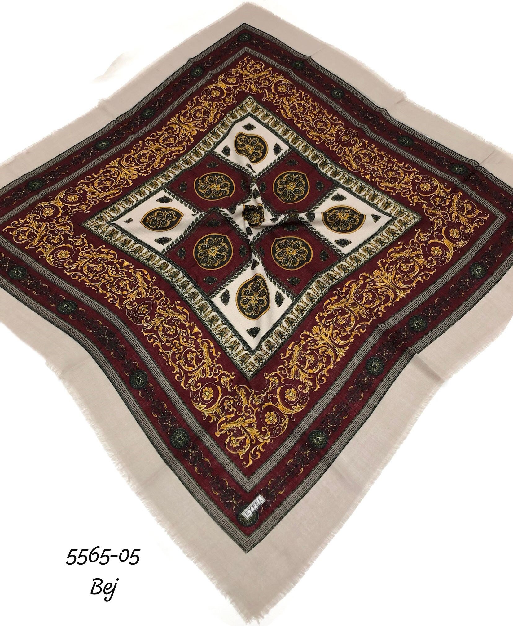 5565 Flamlı Pamuk Eşarp