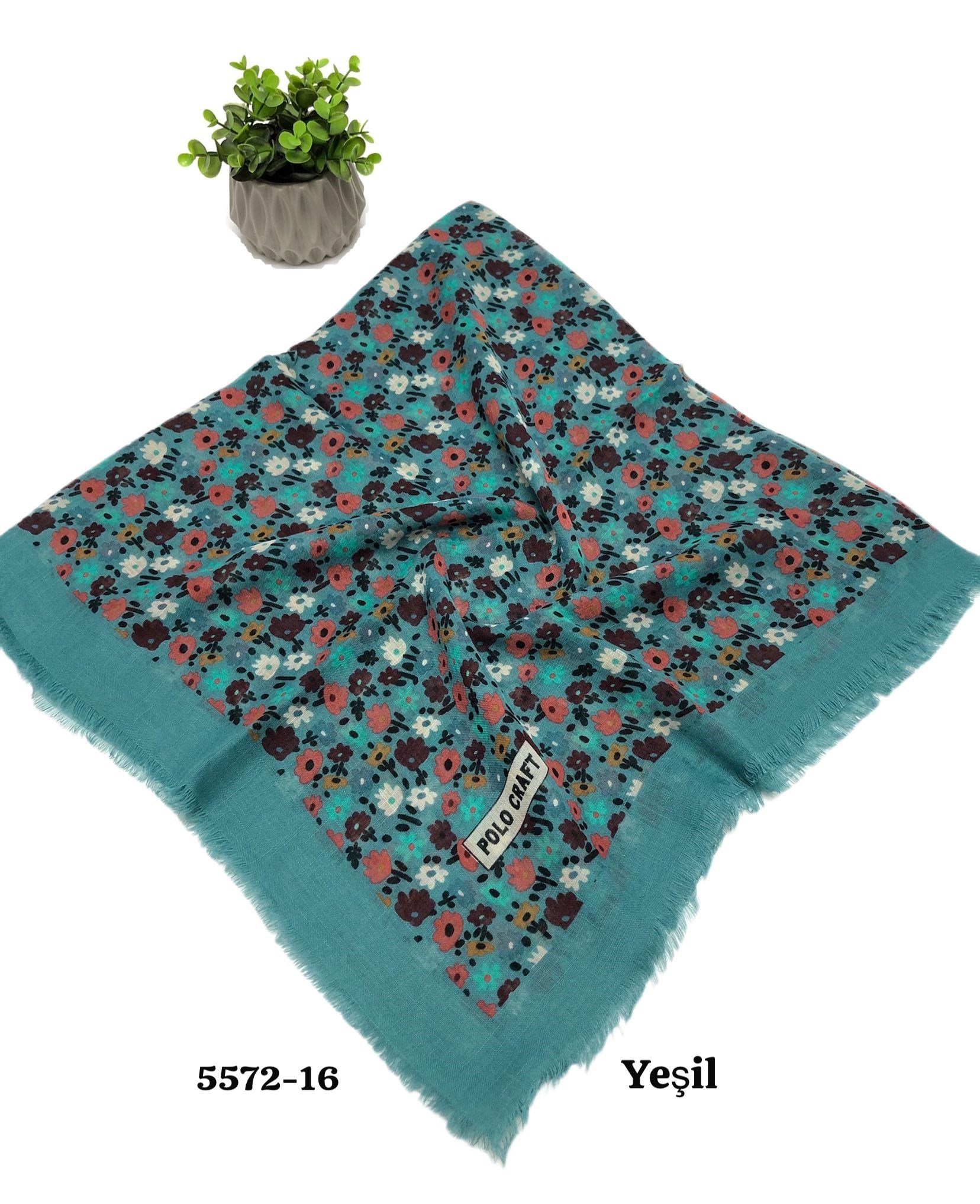 5572 Flamlı Pamuk Eşarp