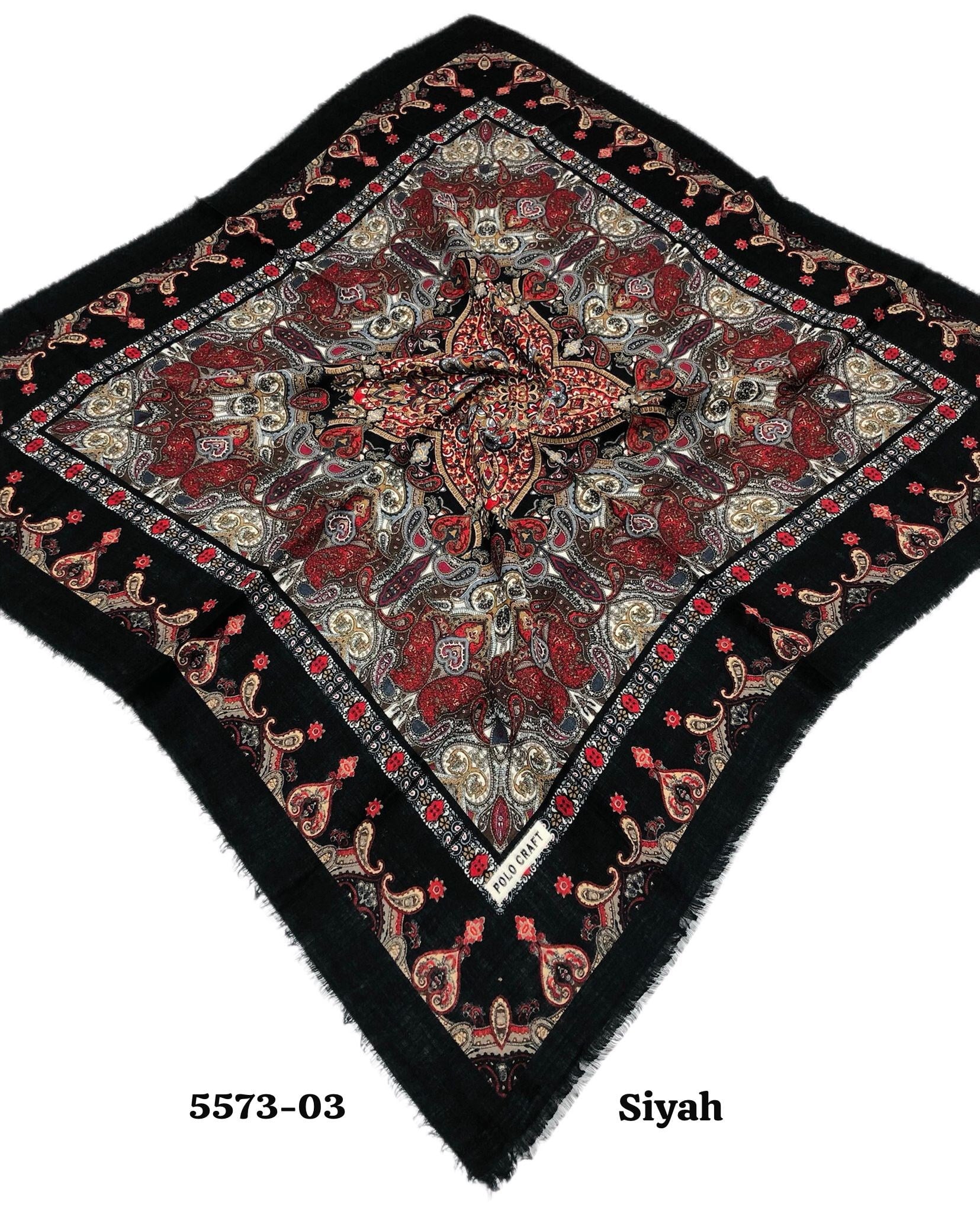 5573 Flamlı Pamuk Eşarp