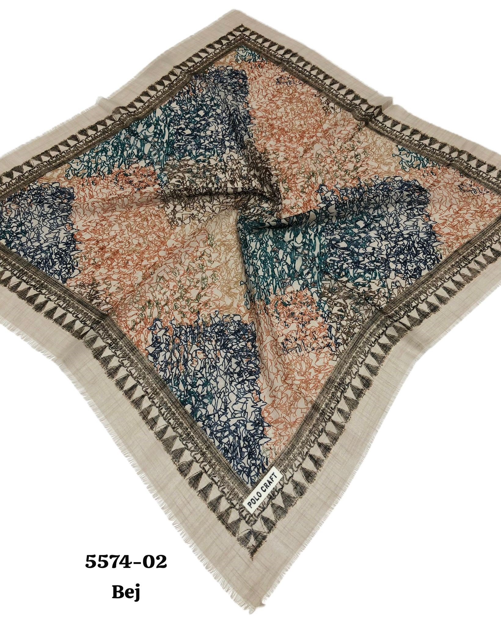 5574 Flamlı Pamuk Eşarp