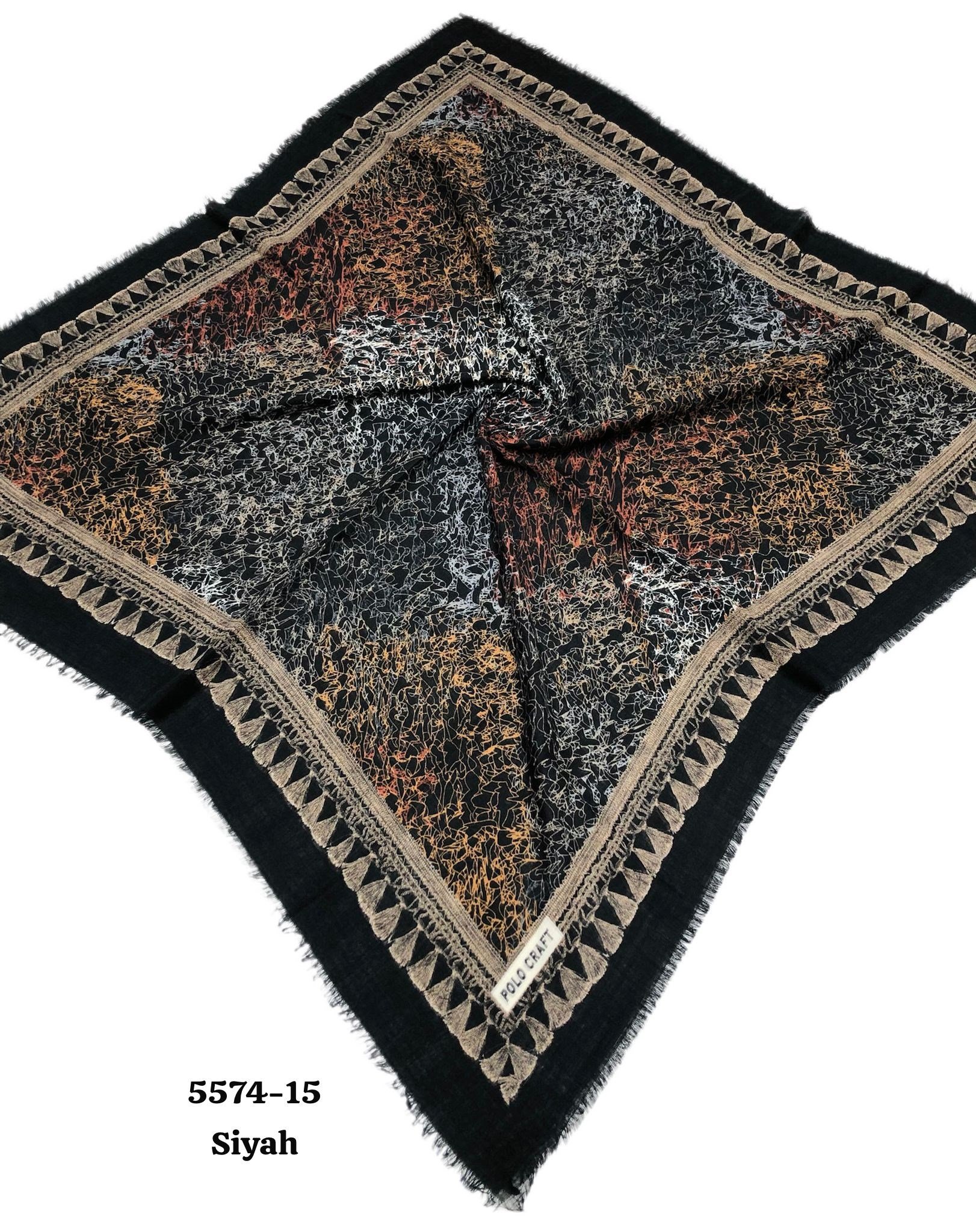 5574 Flamlı Pamuk Eşarp