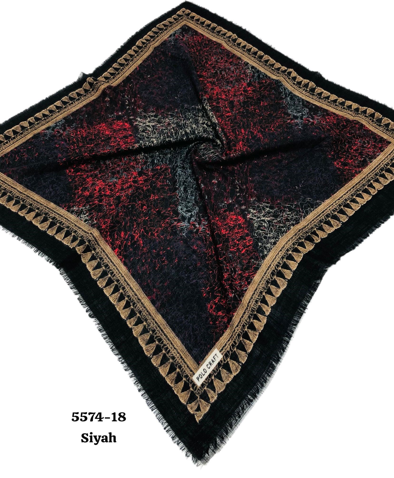 5574 Flamlı Pamuk Eşarp