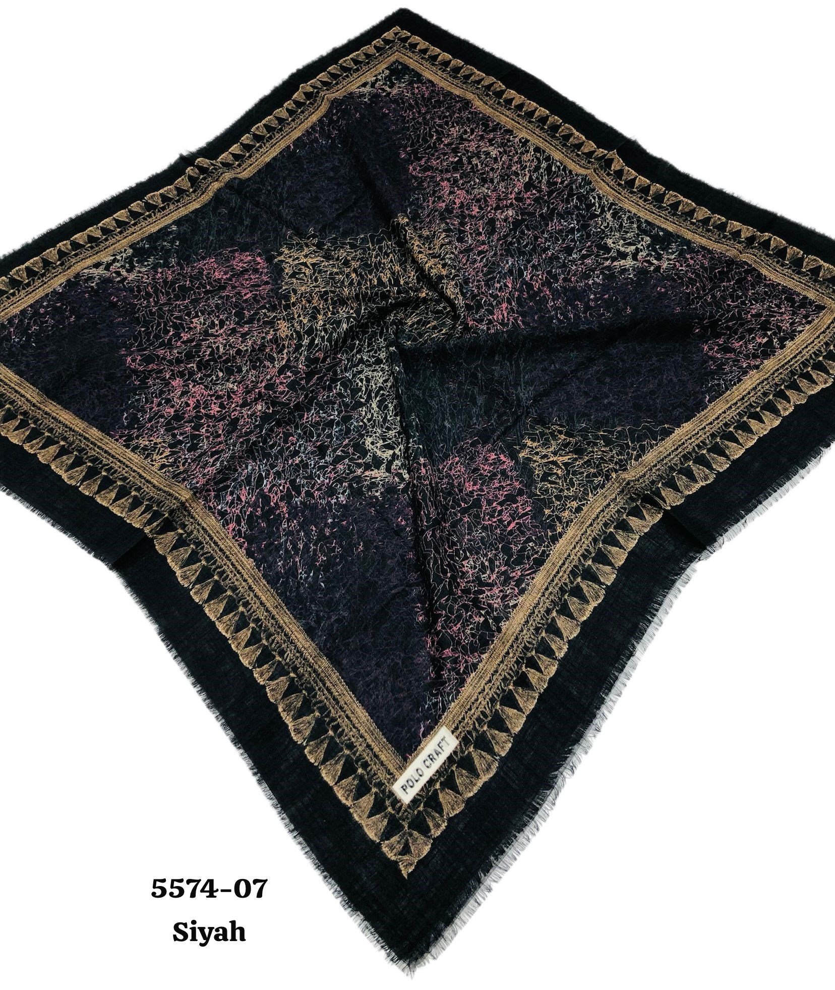 5574 Flamlı Pamuk Eşarp