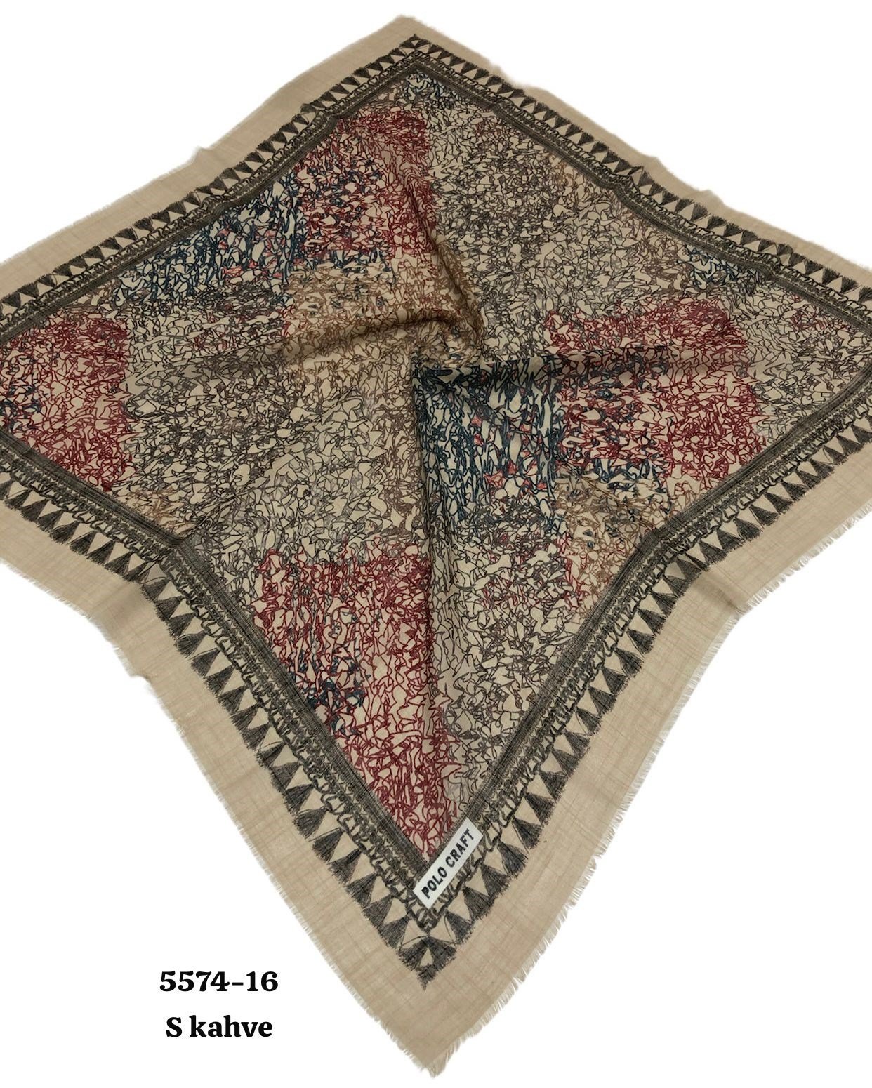 5574 Flamlı Pamuk Eşarp