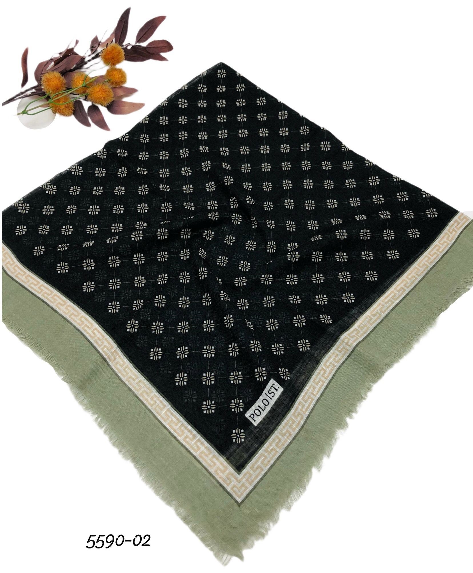 5590 Flamlı Pamuk Eşarp