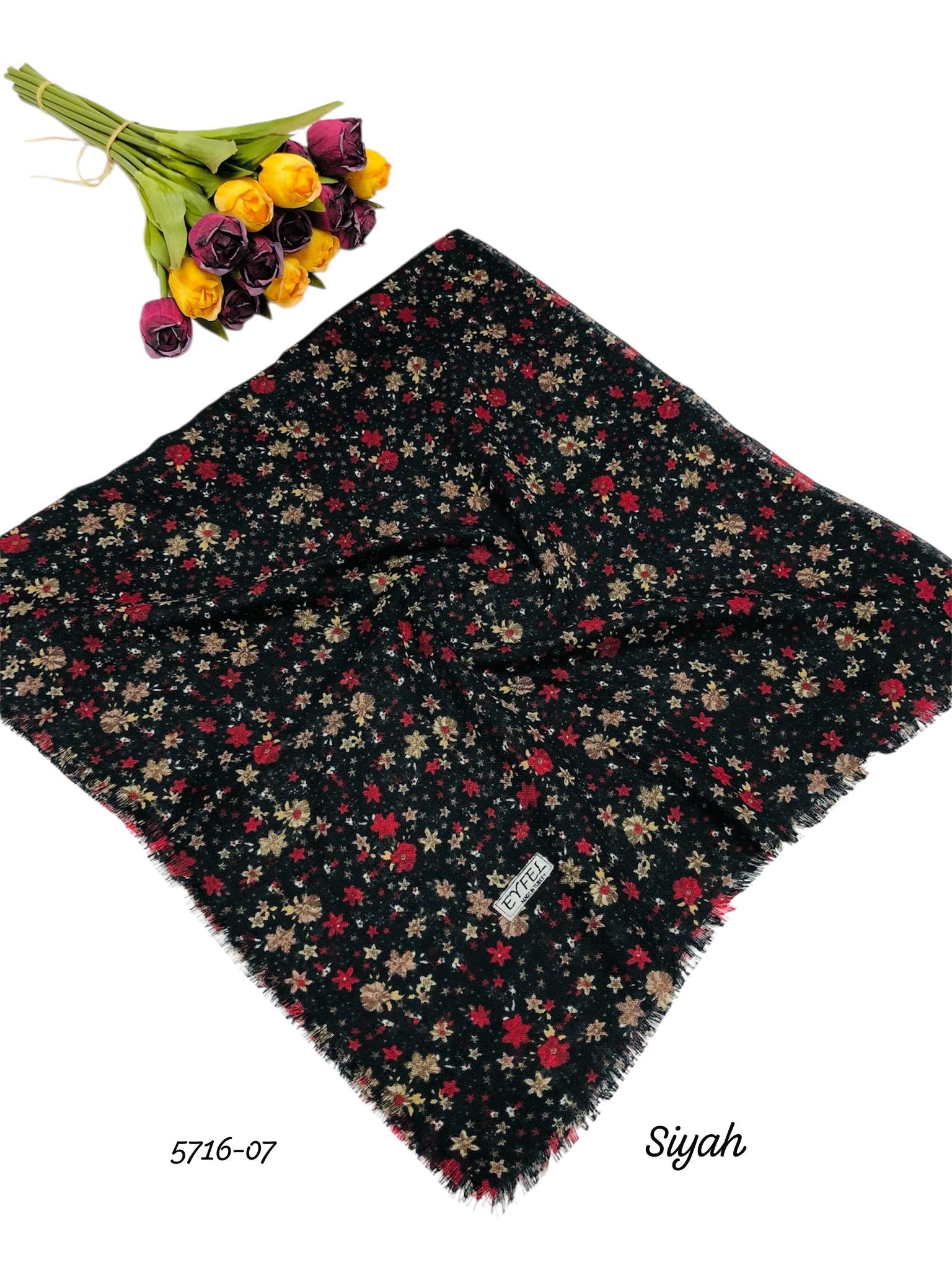5716 Flamlı Pamuk Eşarp