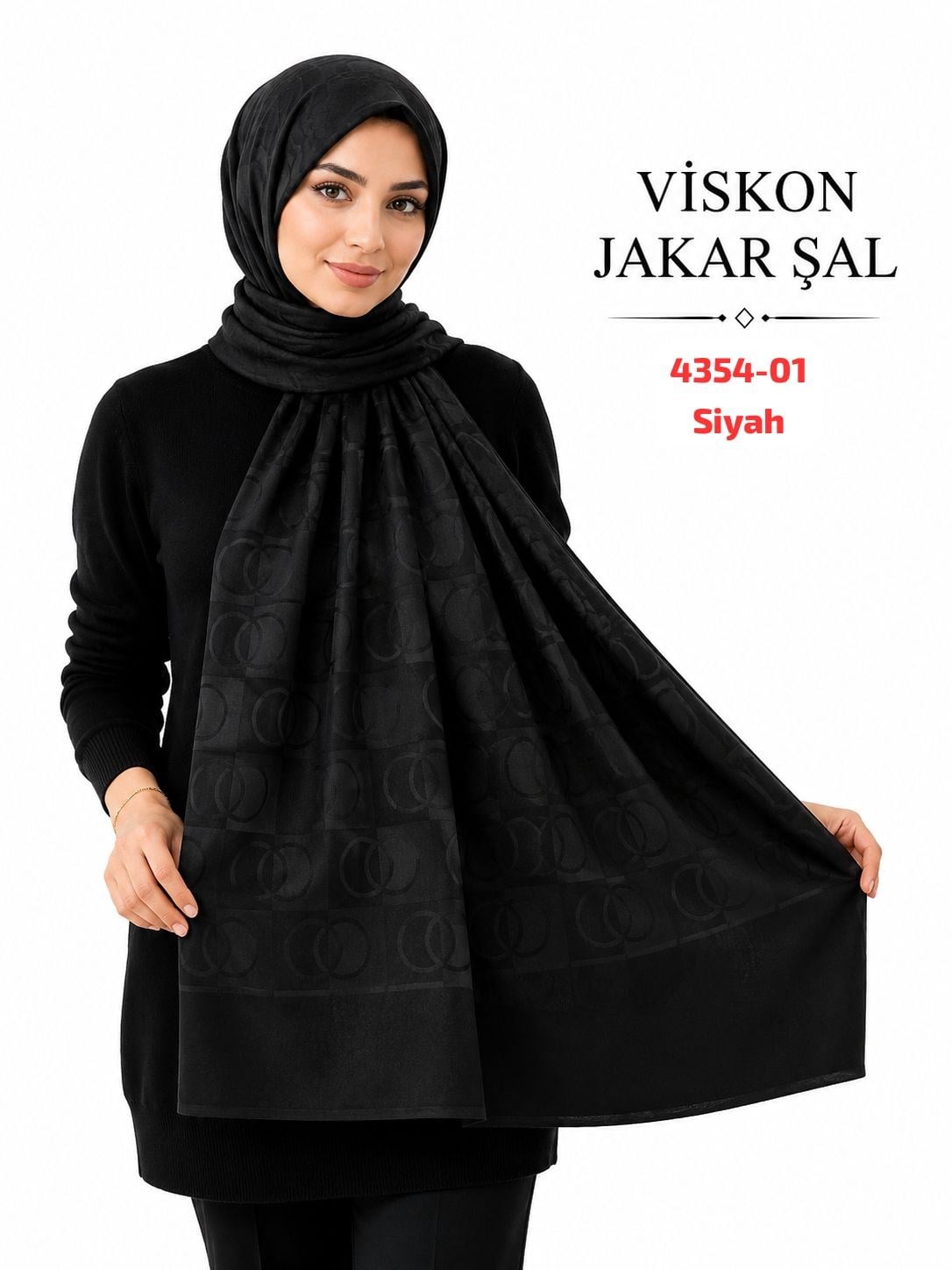 Lüx Viskon Jakar Şal