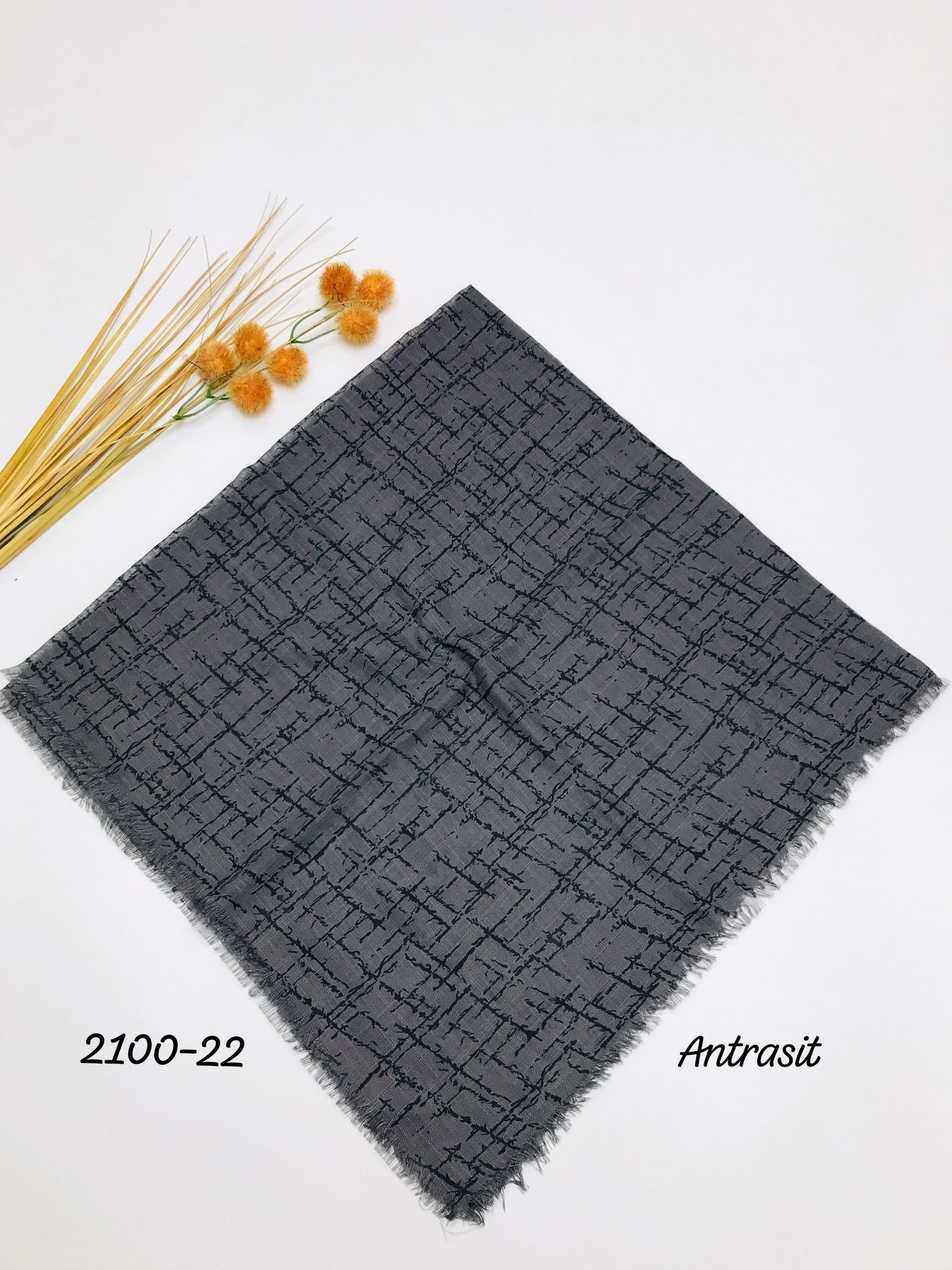 2100 Flamlı Pamuk Eşarp
