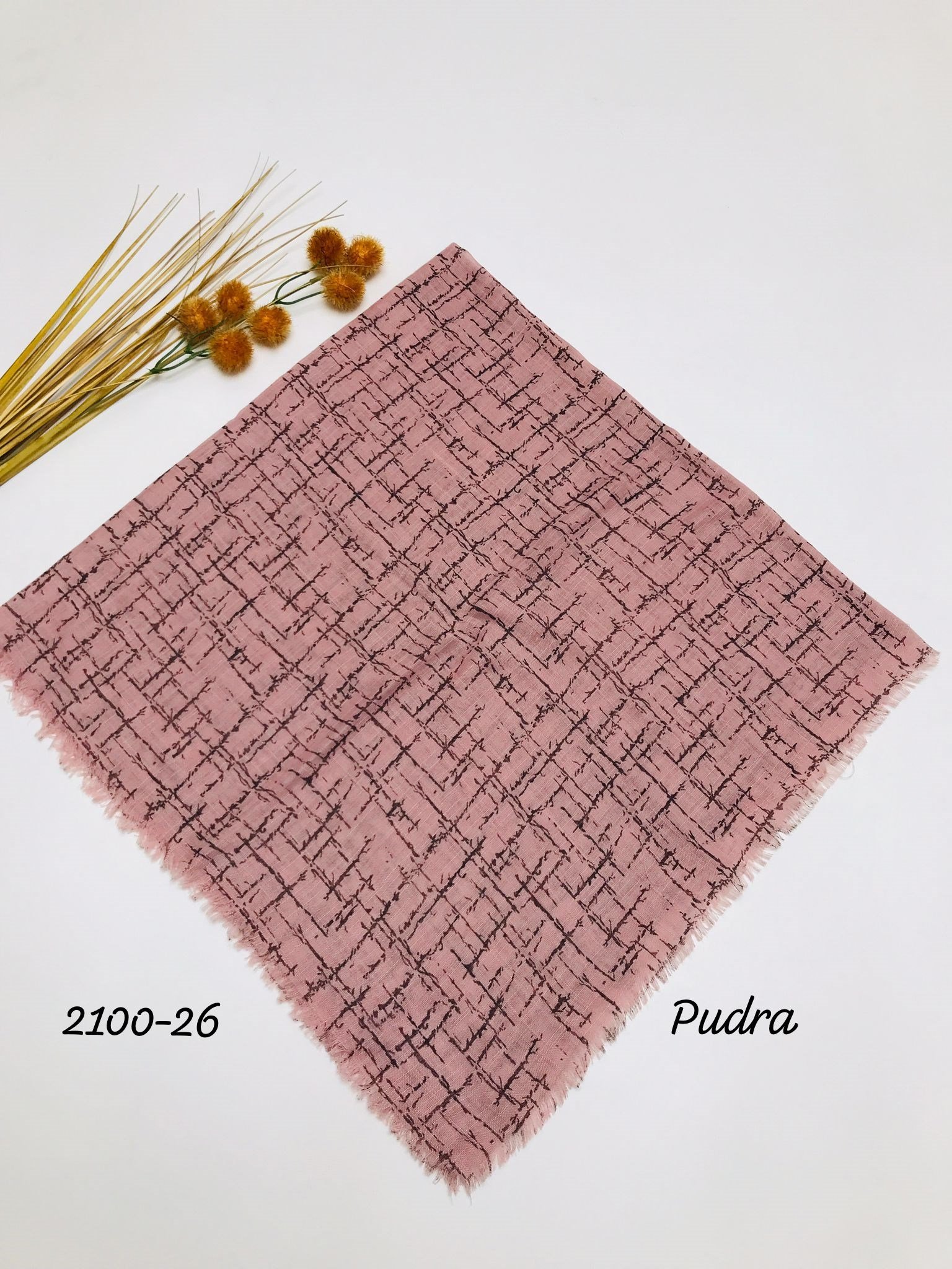 2100 Flamlı Pamuk Eşarp