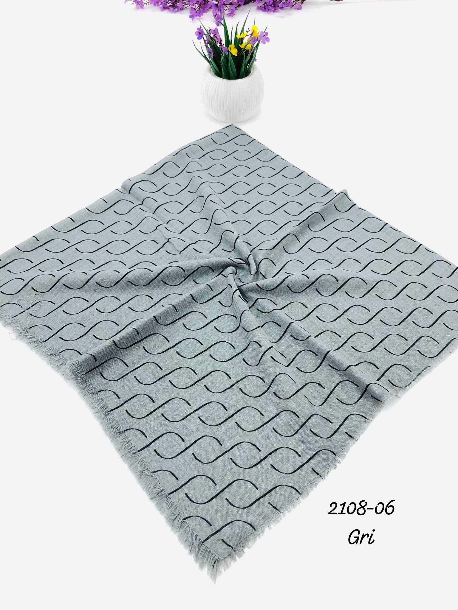 2108 Flamlı Pamuk Eşarp