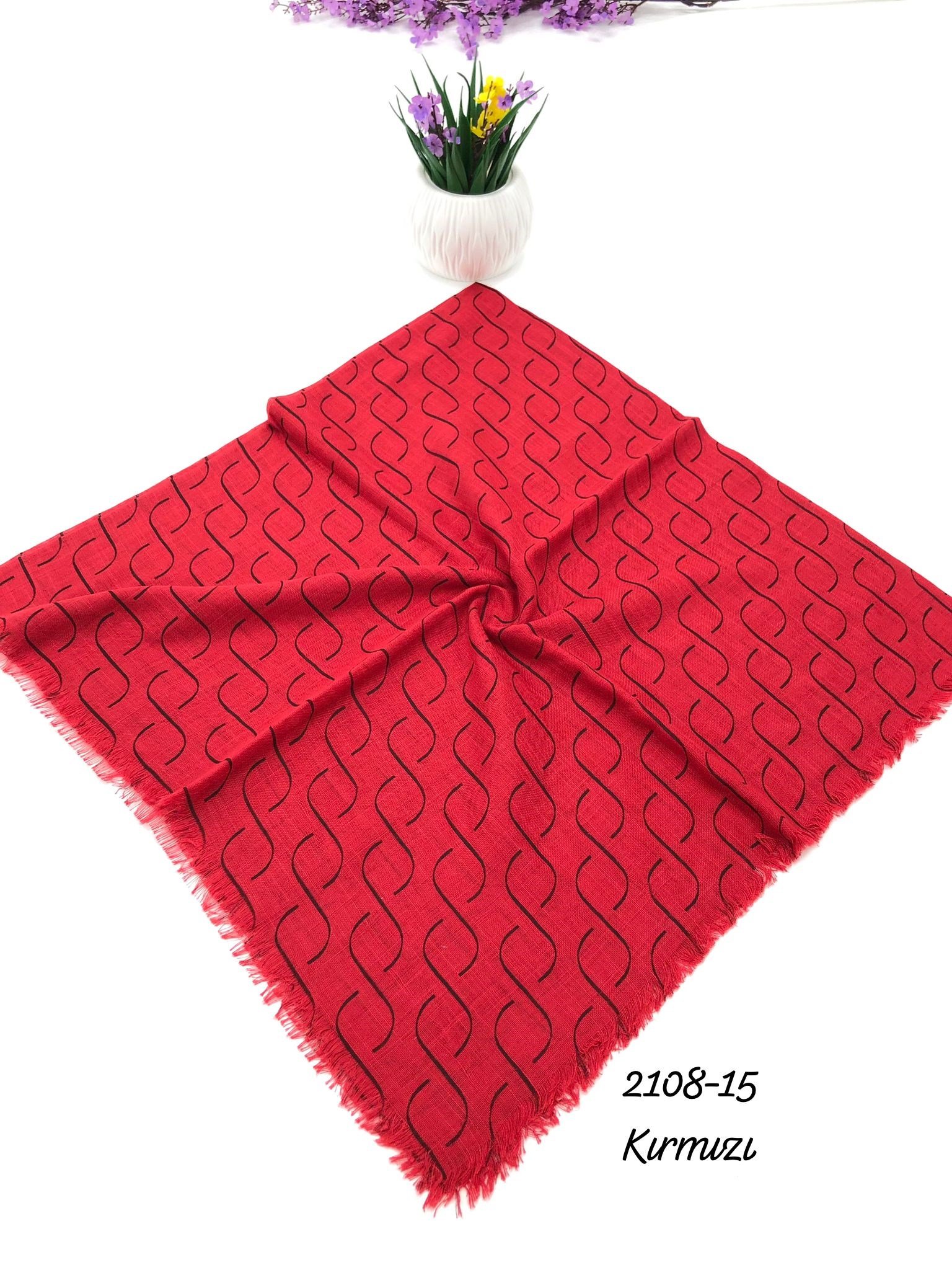 2108 Flamlı Pamuk Eşarp