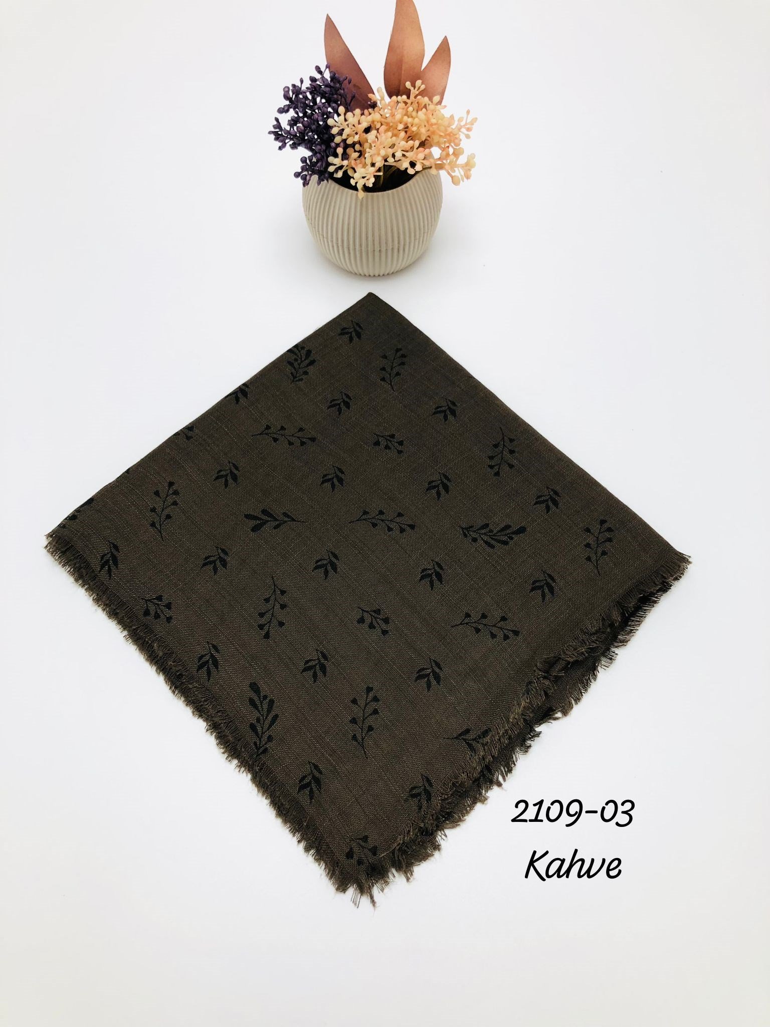 2109 Flamlı Pamuk Eşarp