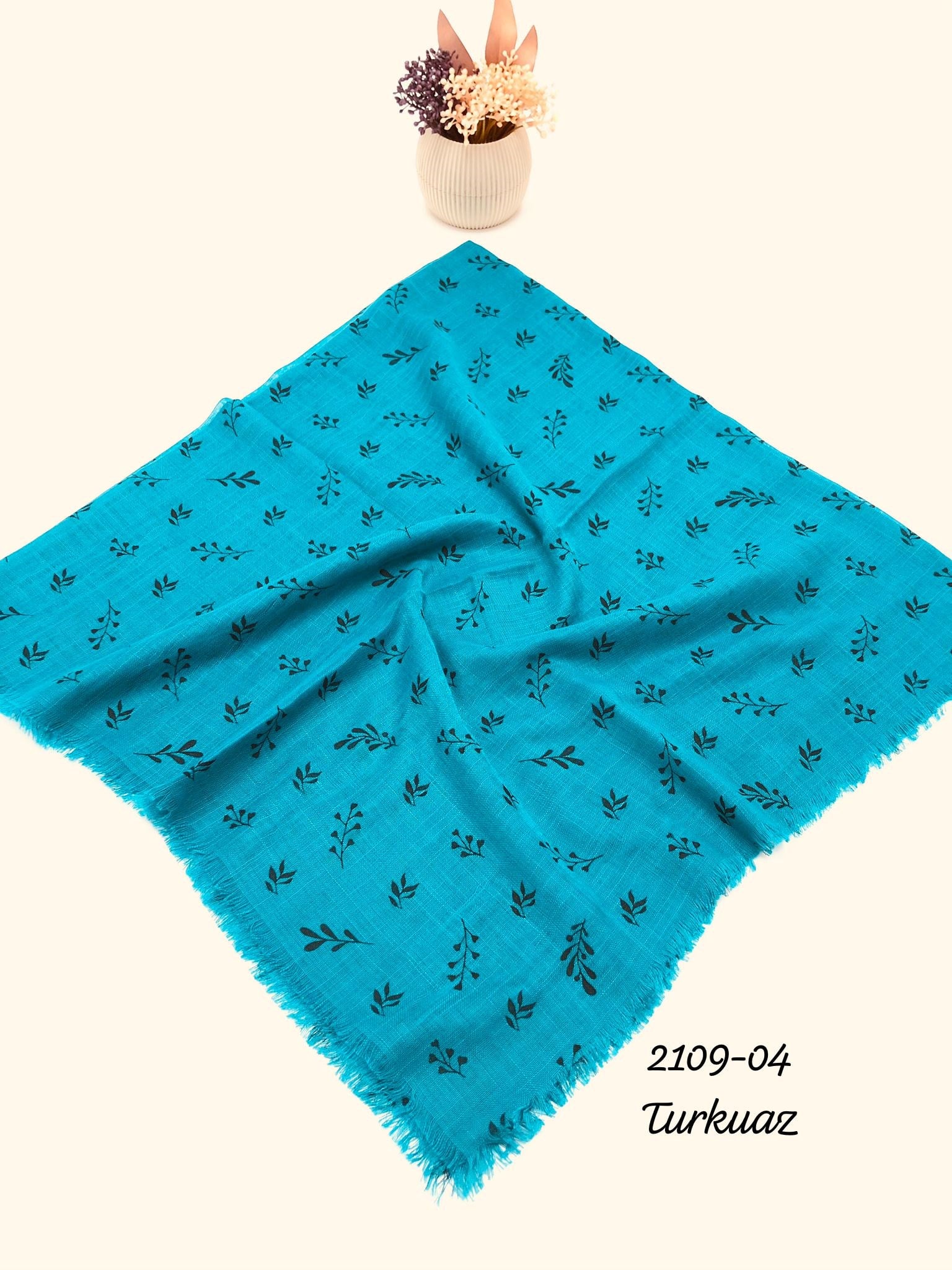 2109 Flamlı Pamuk Eşarp