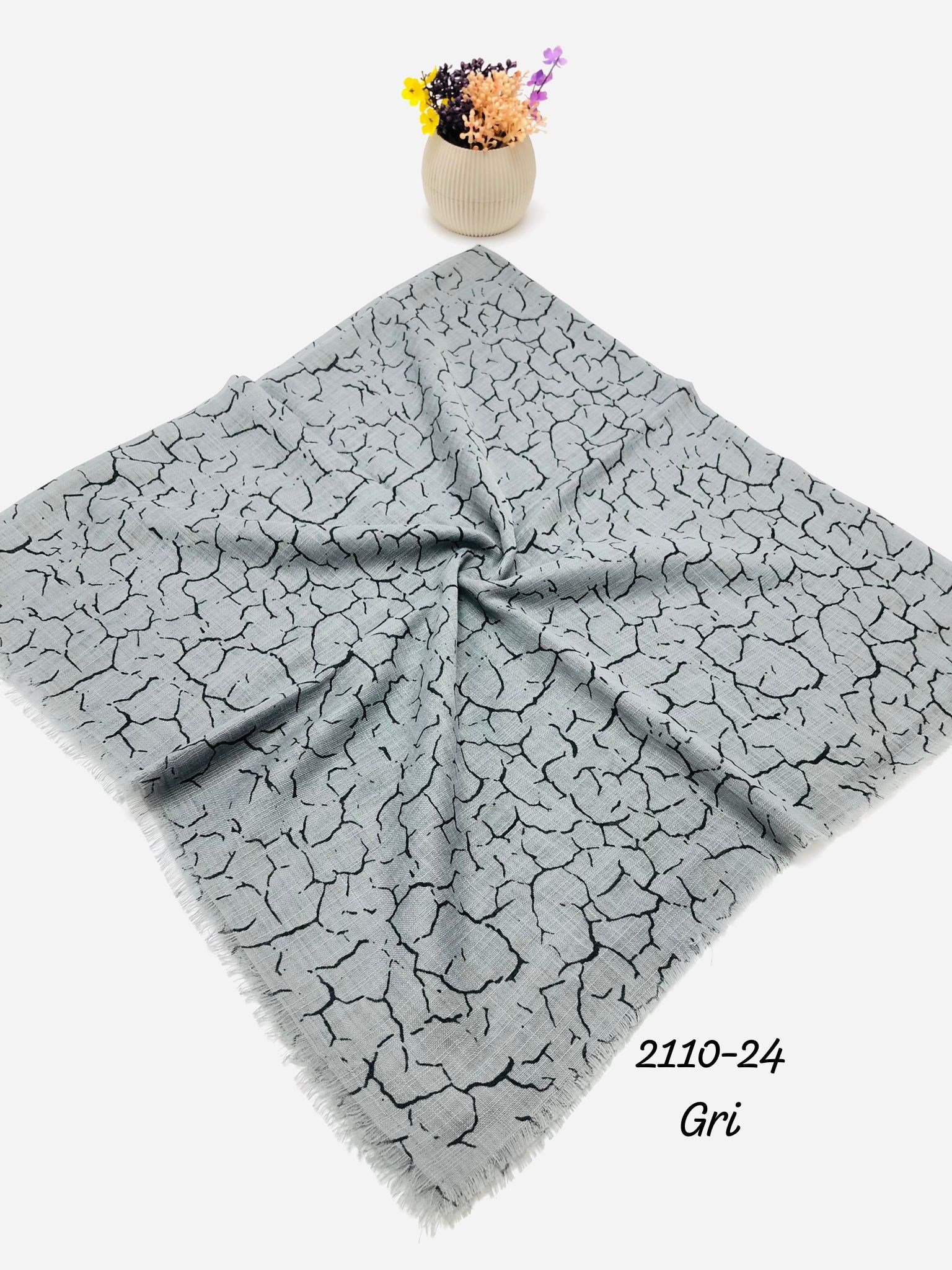2110 Flamlı Pamuk Eşarp