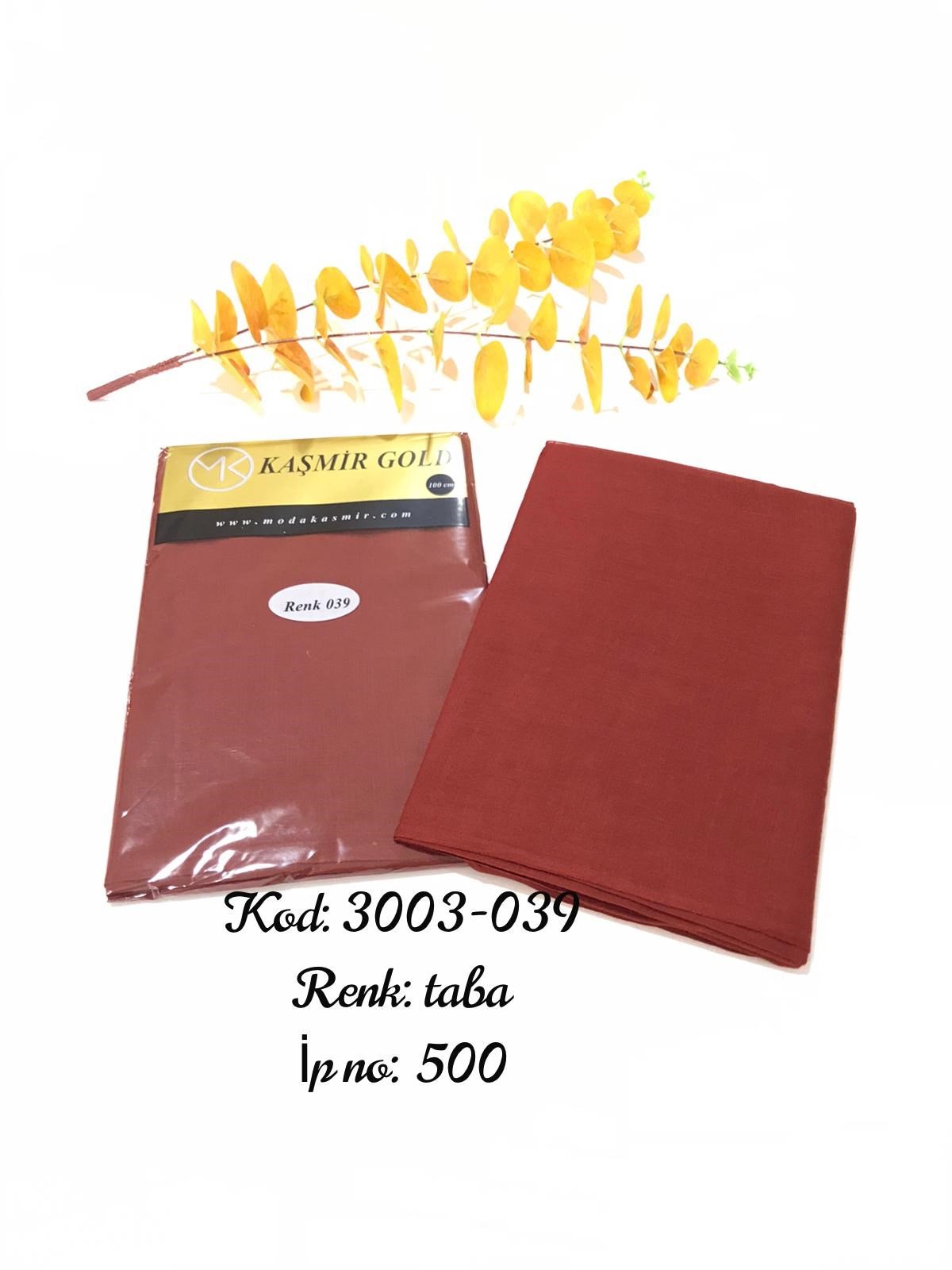 3003 Poşetli Kaşmir 100 Cm Düz Yazma