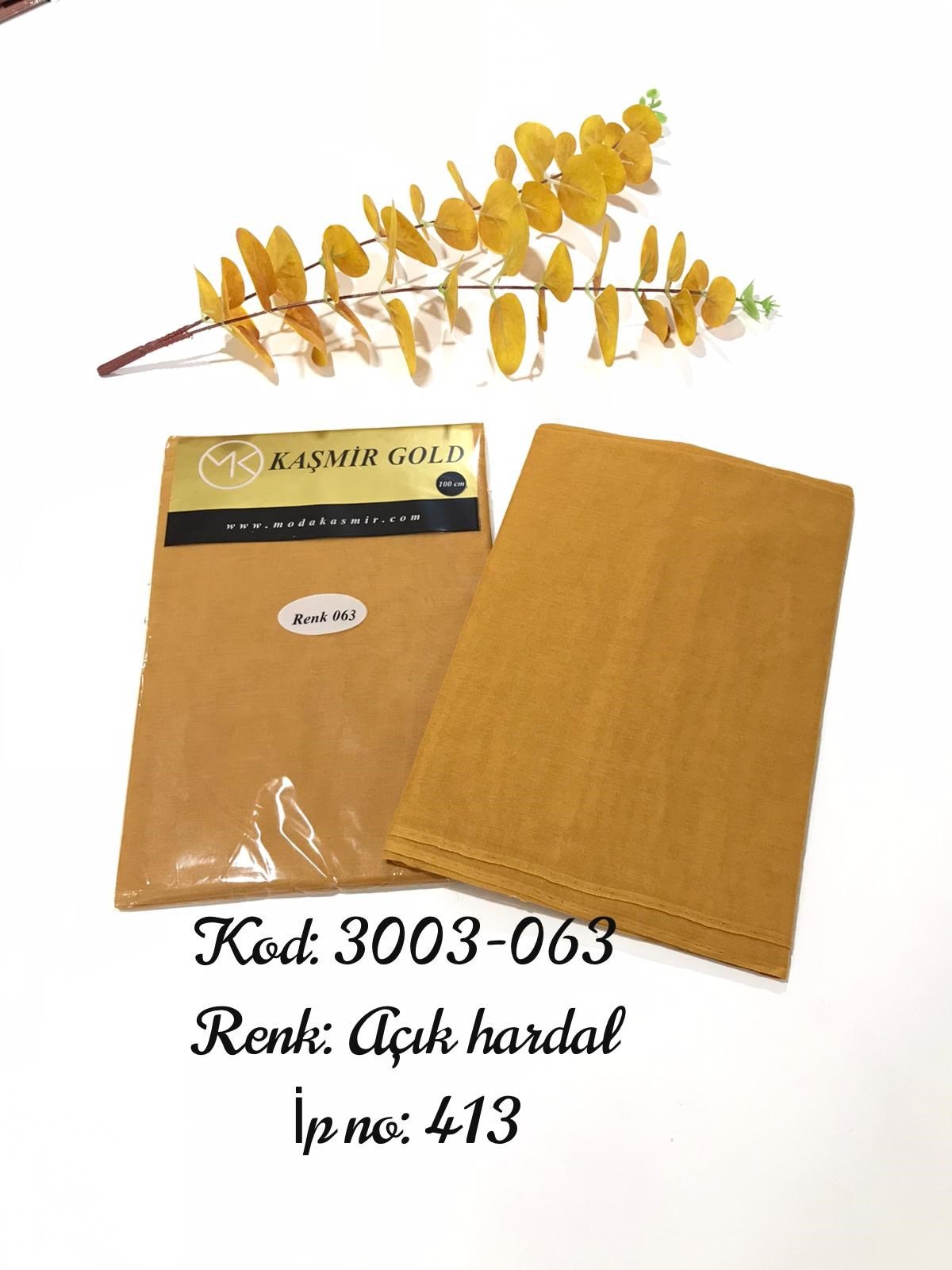 3003 Poşetli Kaşmir 100 Cm Düz Yazma