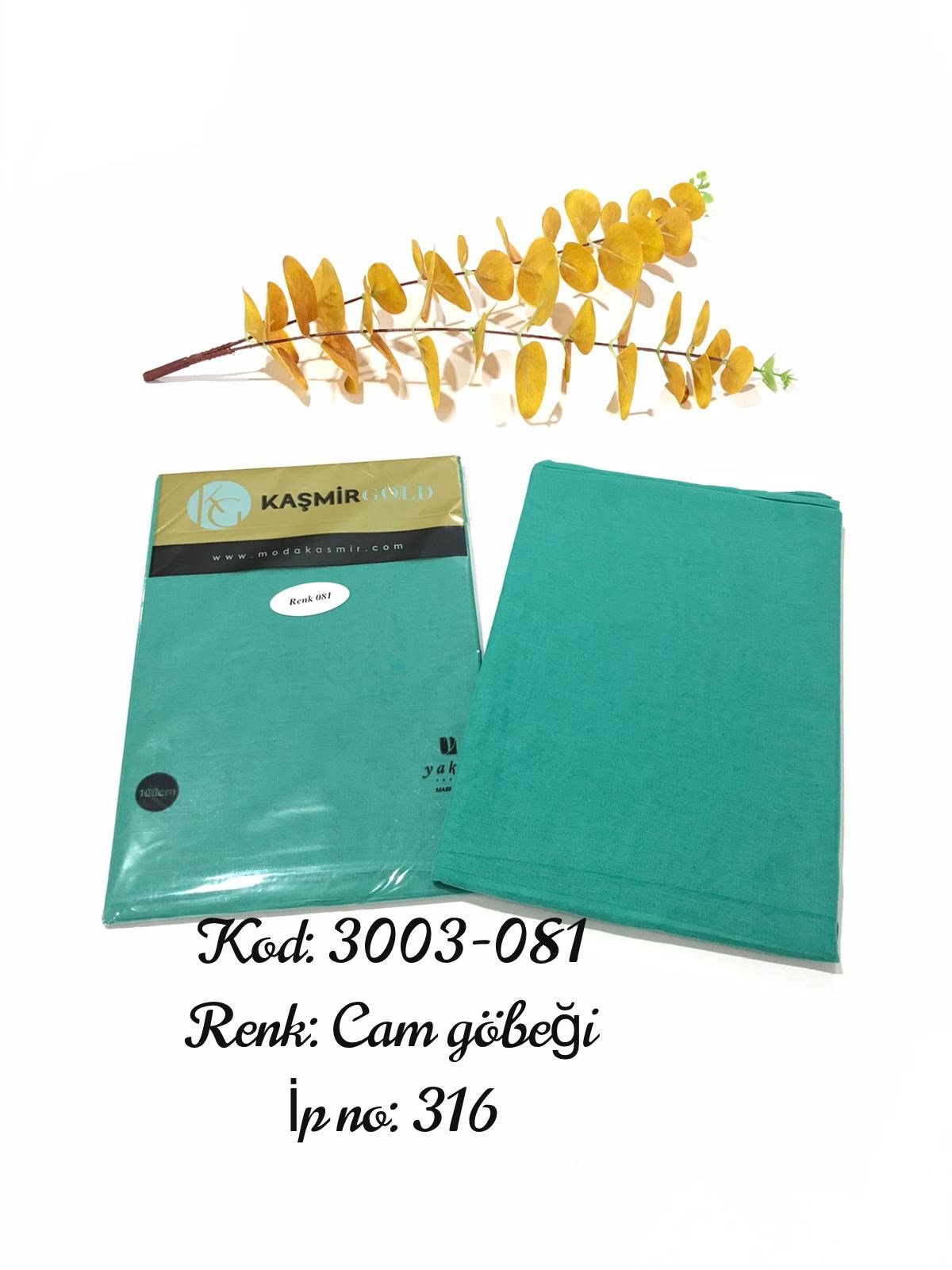 3003 Poşetli Kaşmir 100 Cm Düz Yazma