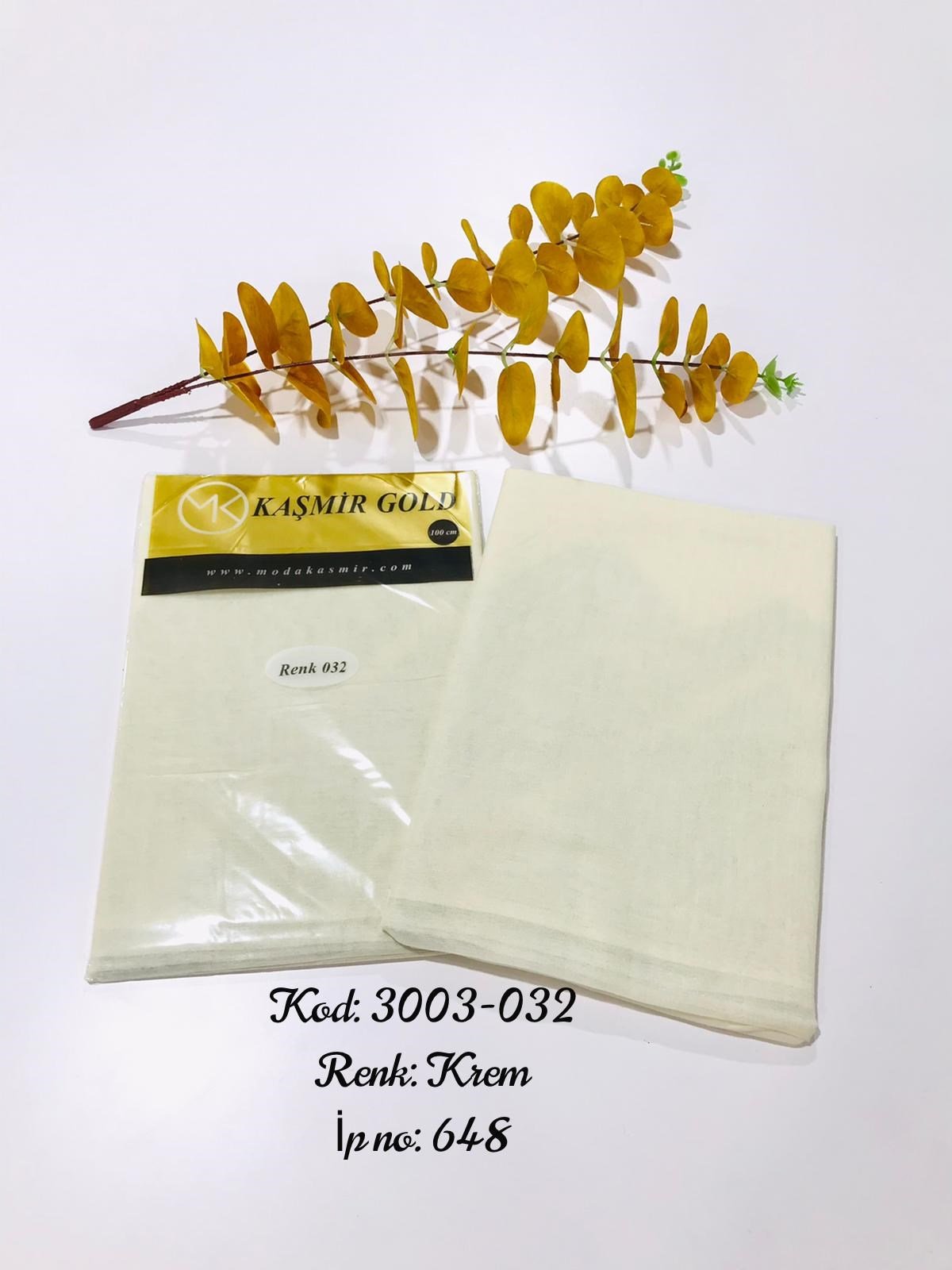 3003 Poşetli Kaşmir 100 Cm Düz Yazma