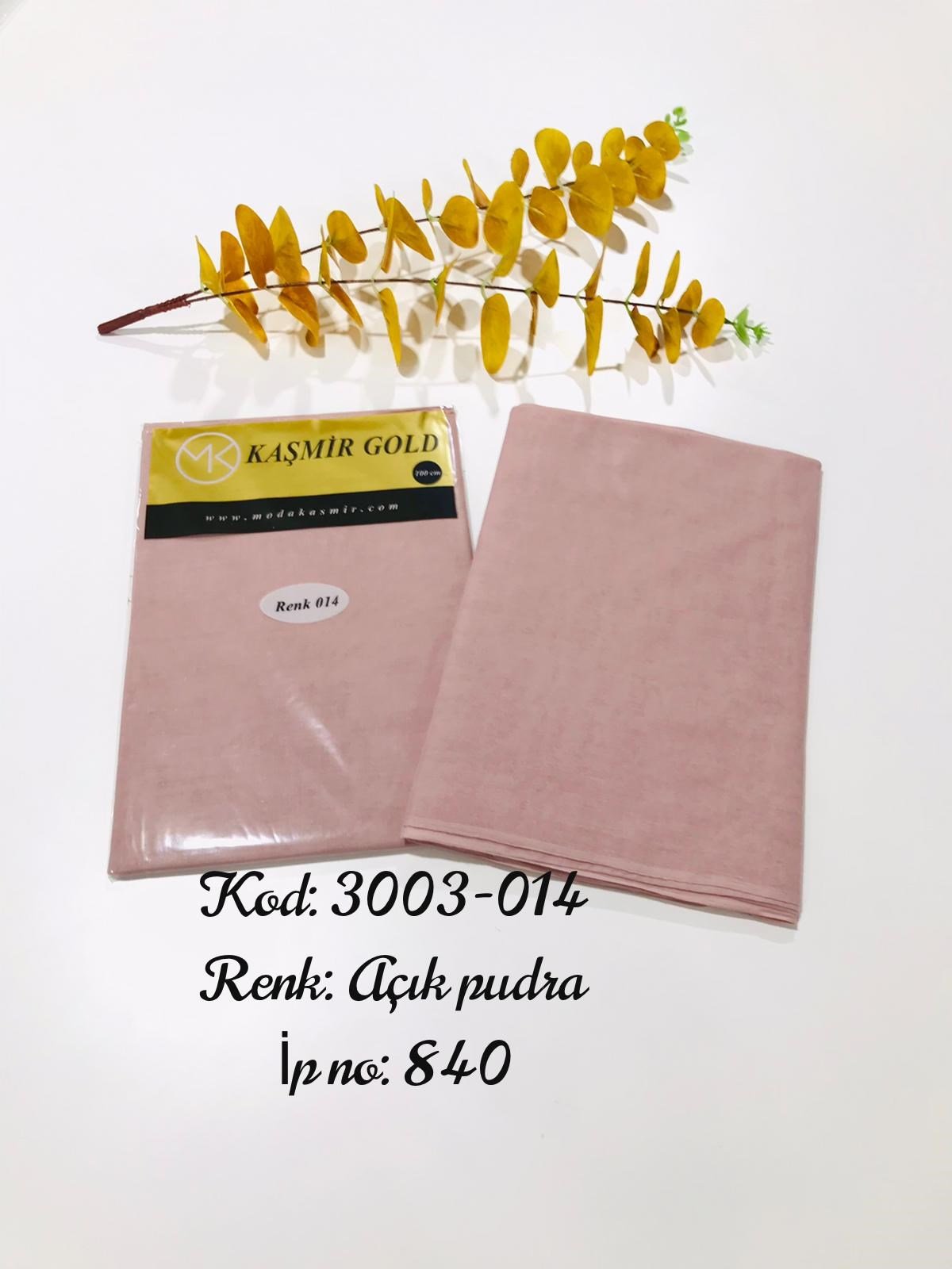 3003 Poşetli Kaşmir 100 Cm Düz Yazma