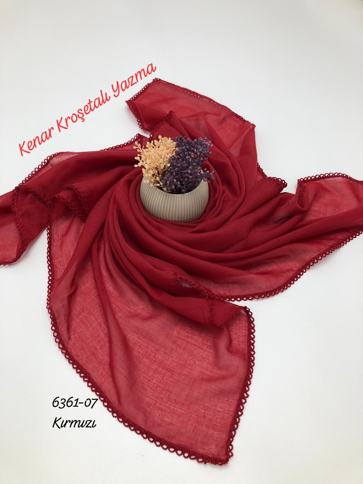 6361 Düz Kenar Kroşetalı (Tığlı ) Yazma