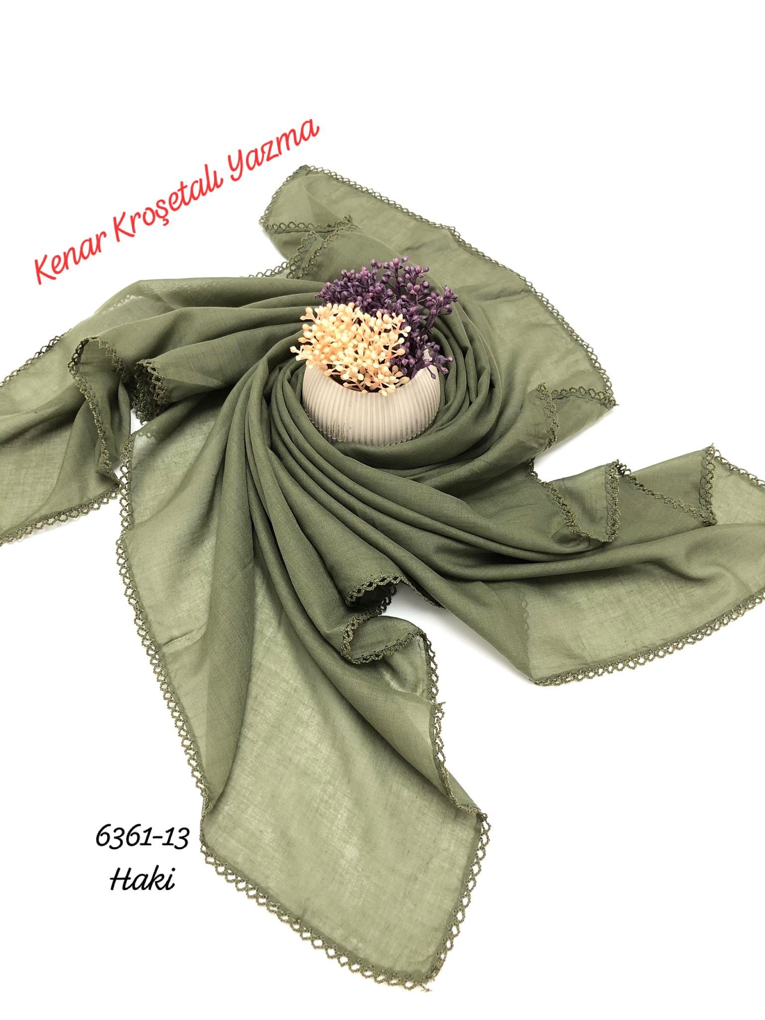 6361 Düz Kenar Kroşetalı (Tığlı ) Yazma