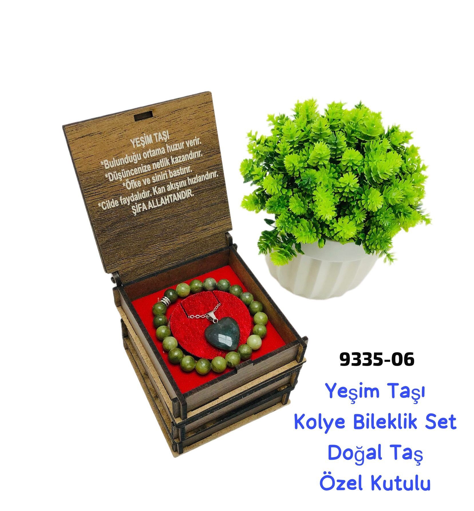 9335 Akik Taşı Kolye Bileklik Set