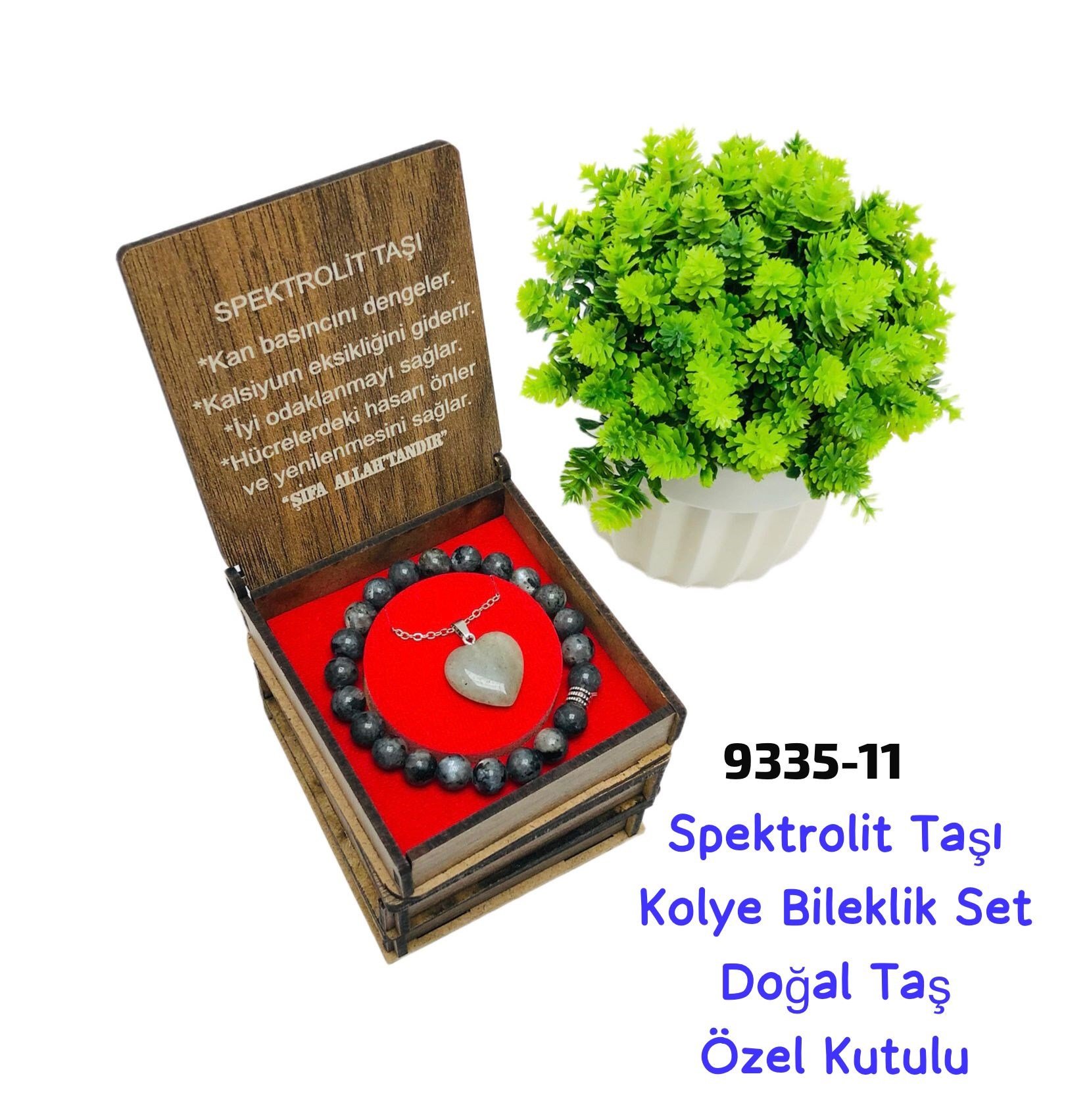 9335 Akik Taşı Kolye Bileklik Set