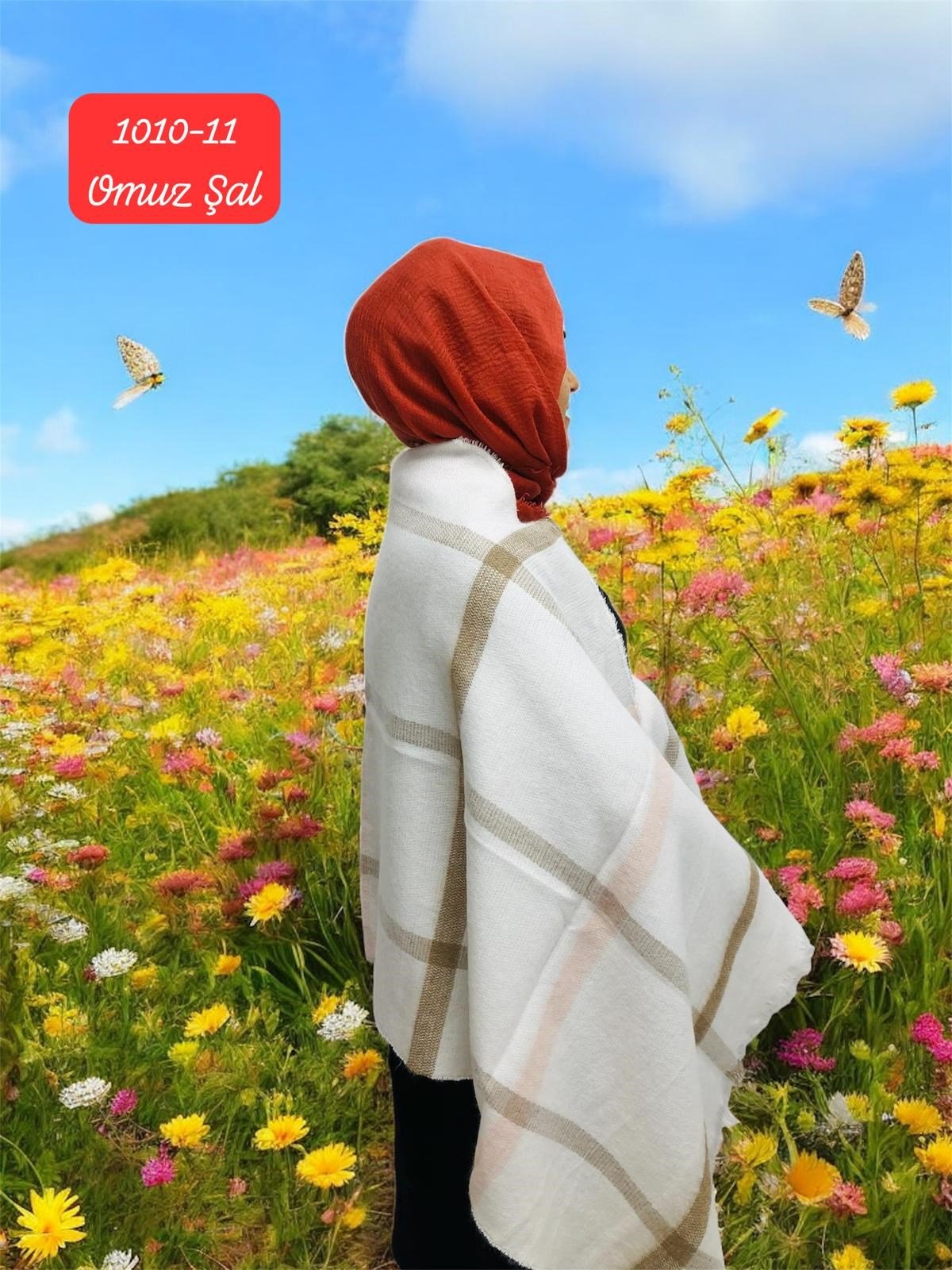 1010 Defacto Omuz Şal