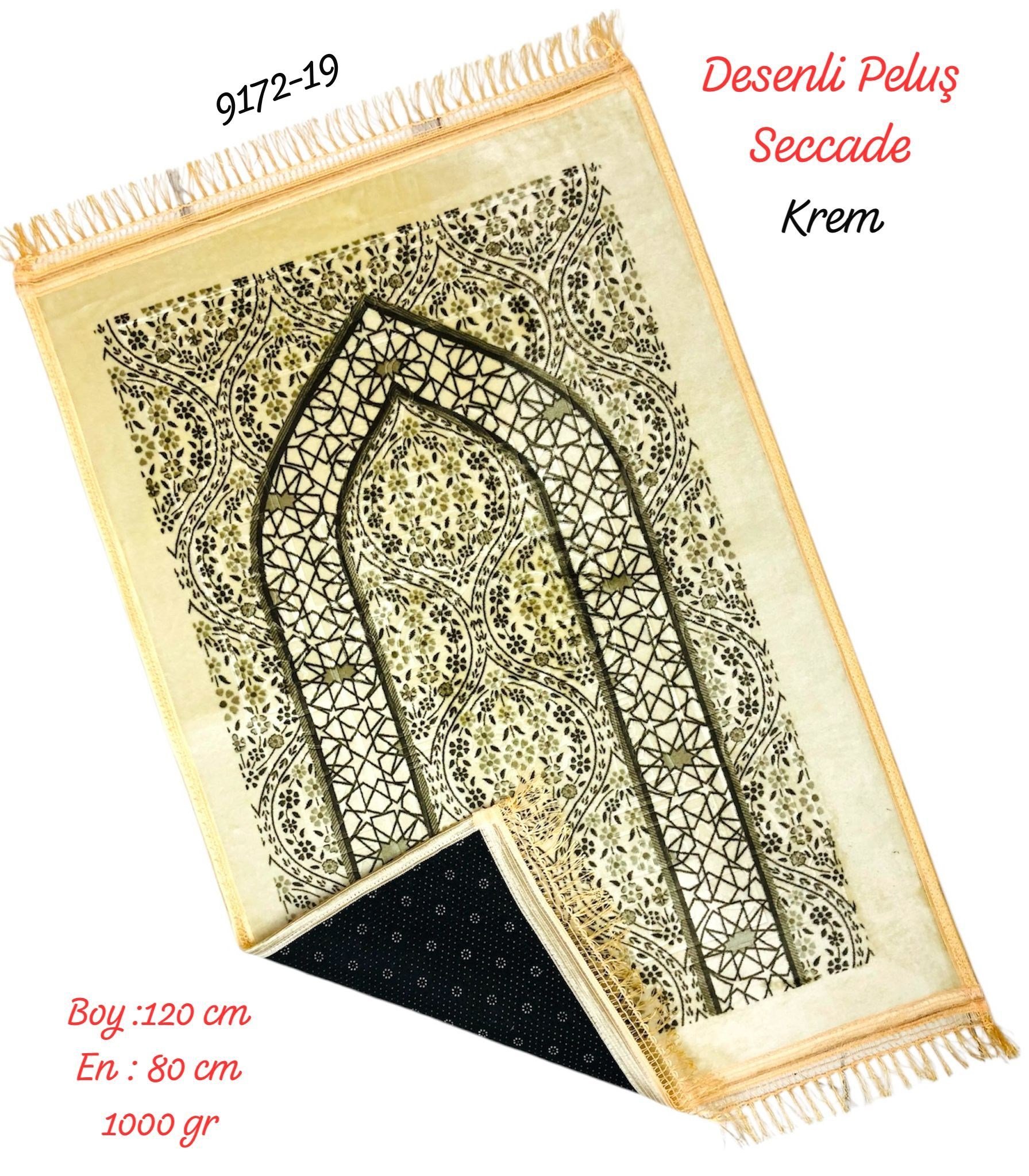9172 Desenli Peluş Seccade
