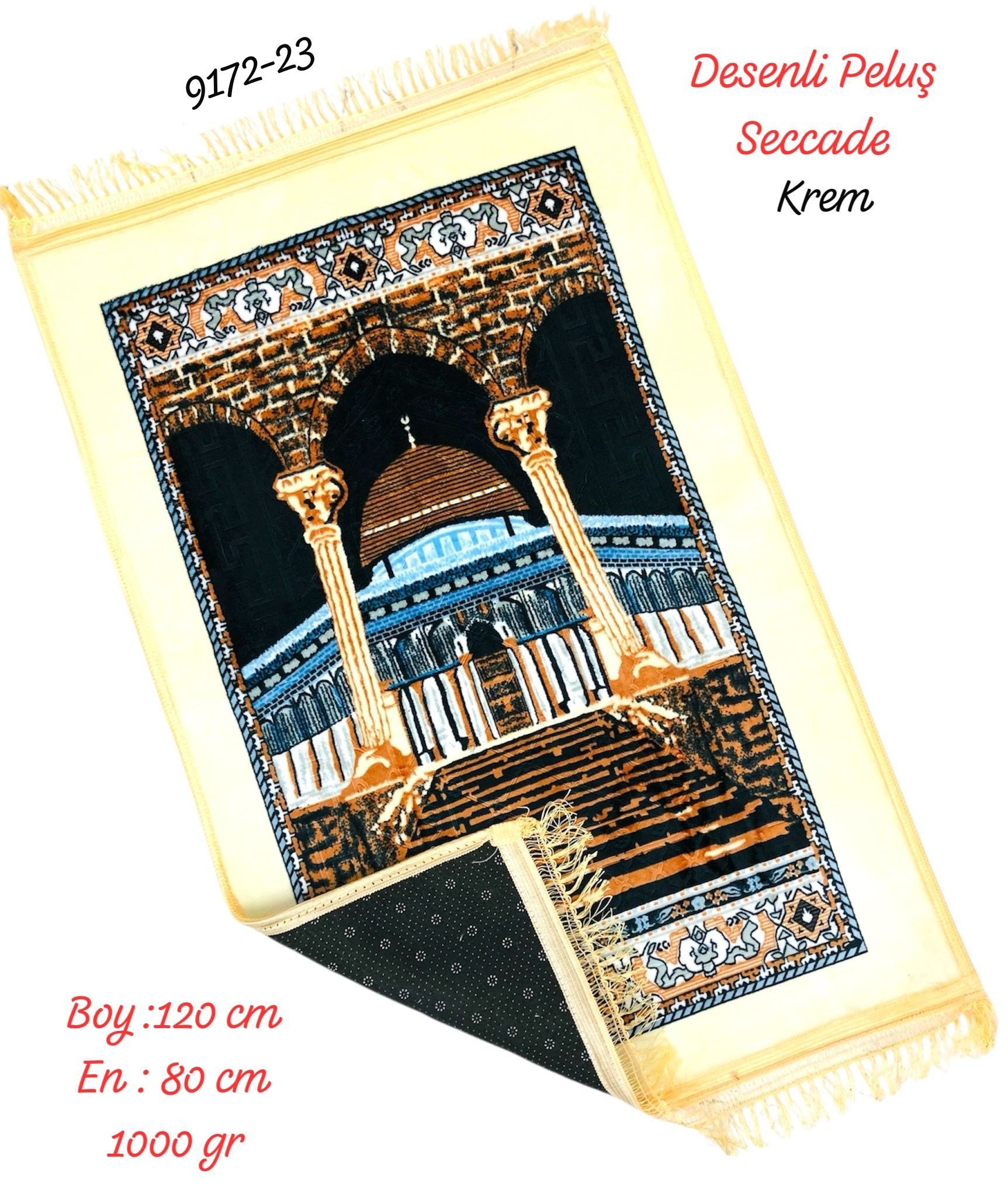 9172 Desenli Peluş Seccade