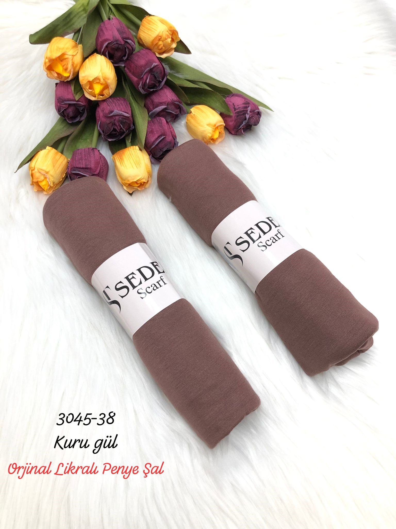3045 Lüks Likralı Penye Şal