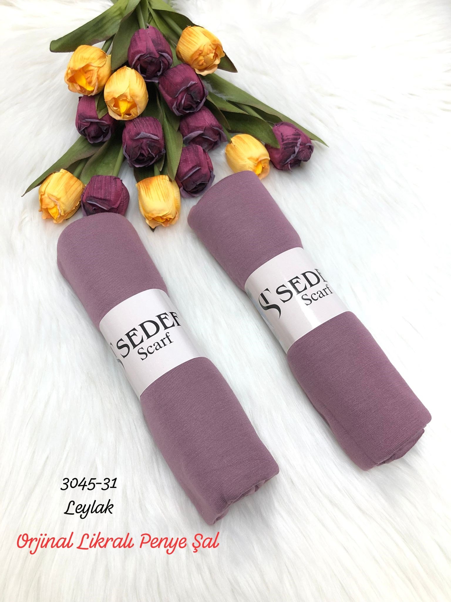 3045 Lüks Likralı Penye Şal