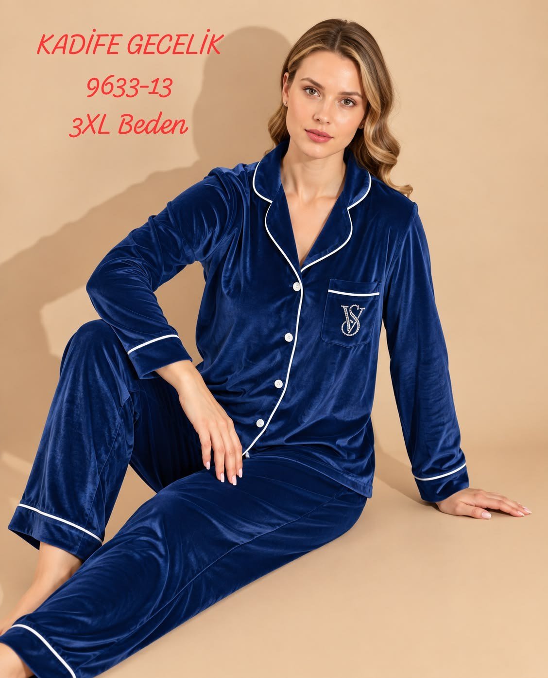Kadife Gecelik Pijama takımı