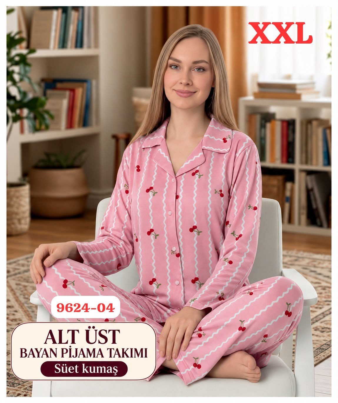 Süet Kumaş Pijama Takımı